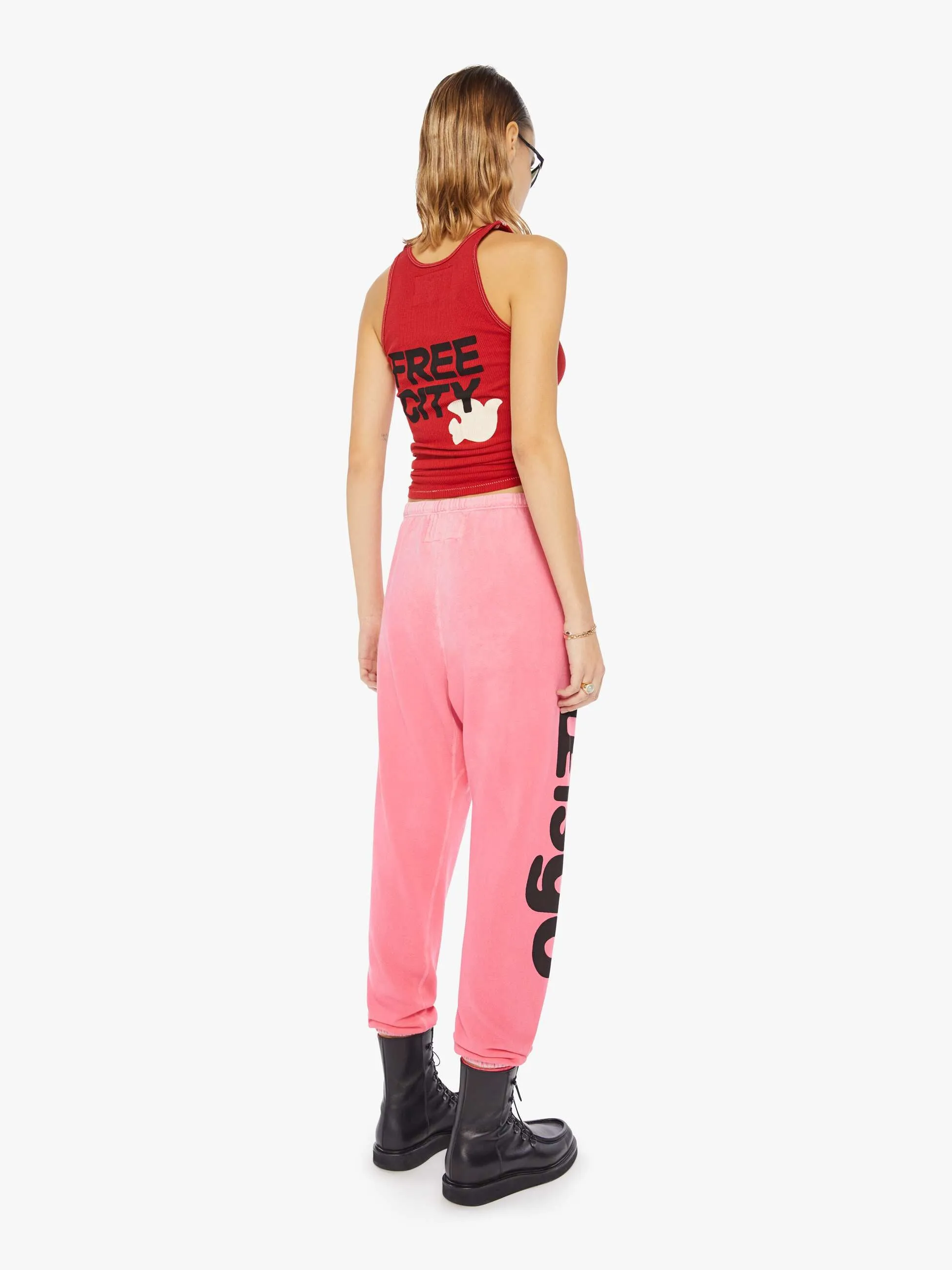 FREECITY LETSGO OG Superyumm Sweatpant - Pink Plant sold by MOTHER product image thumbnail 4