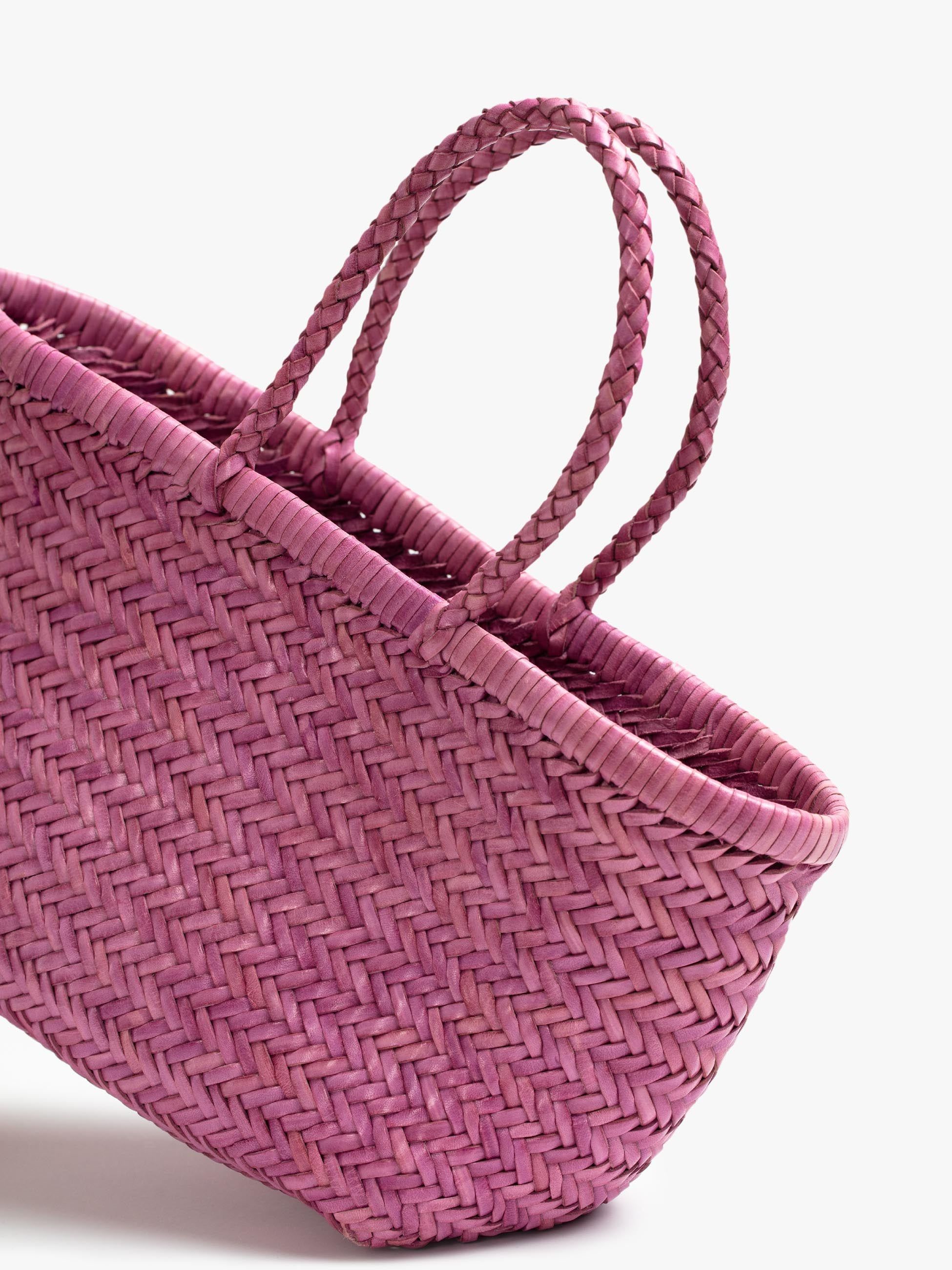 Basket Case Goa Small Leather Tote - Lilac sold by MOTHER product image thumbnail 4