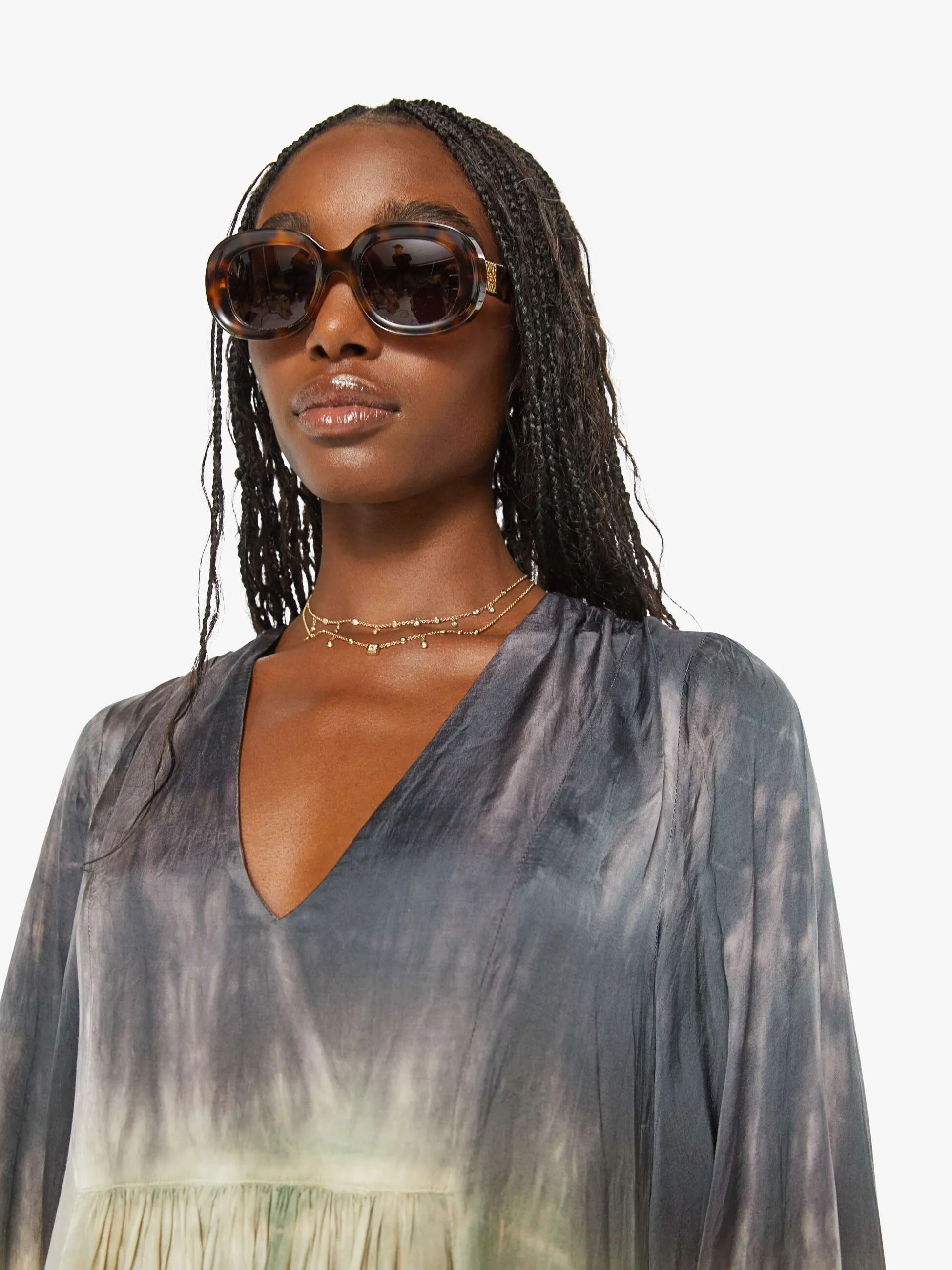 Maria Cher Vesta Maxi Dress - Neutral Ombre sold by MOTHER product image thumbnail 4