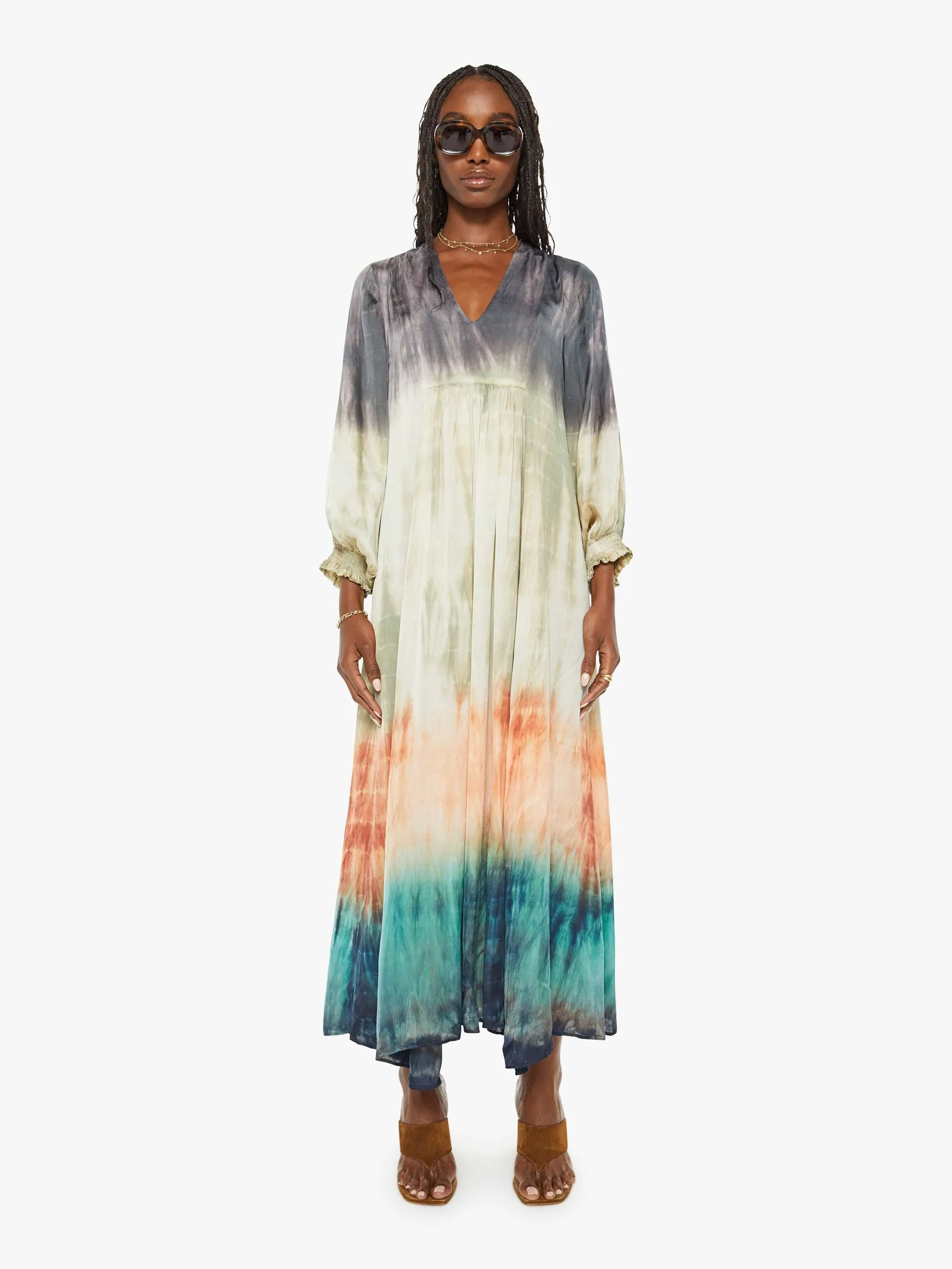 Maria Cher Vesta Maxi Dress - Neutral Ombre sold by MOTHER