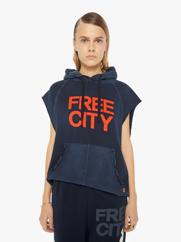 FREECITY LNL WORDY Superyumm Cutoff Hoodie - Squidsink sold by MOTHER