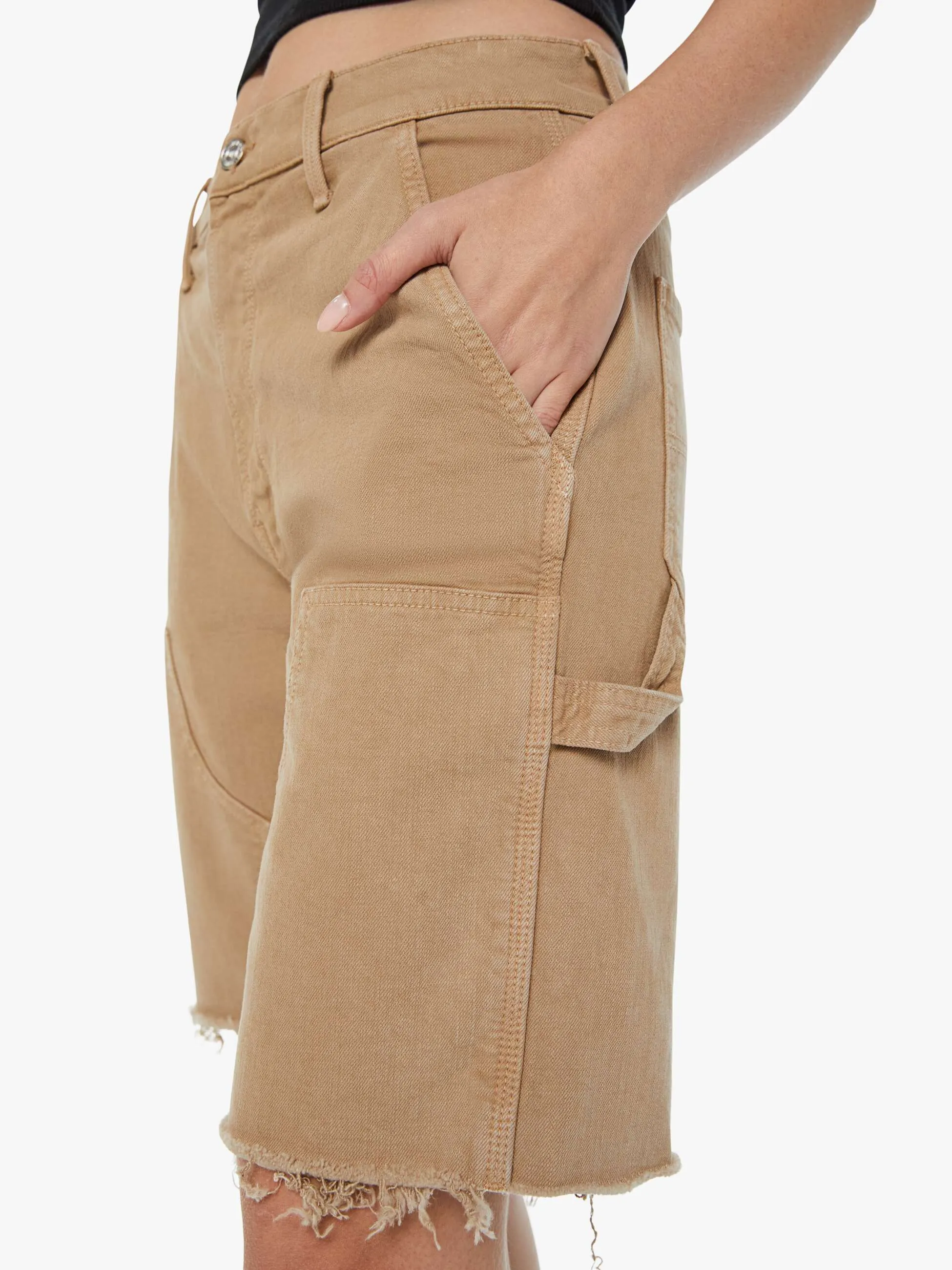 The Bee's Knees Short Fray - Dark Khaki sold by MOTHER product image thumbnail 5