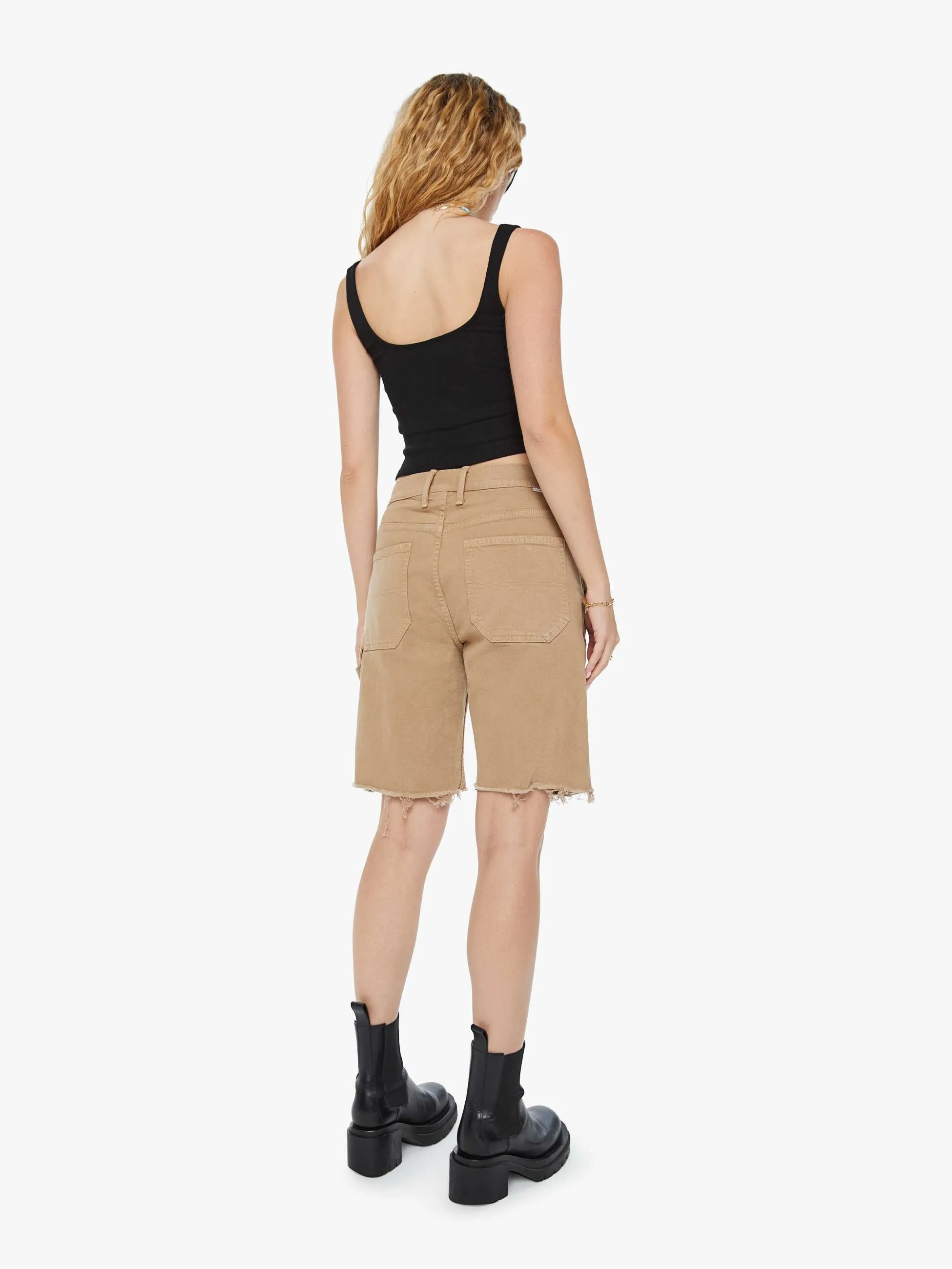 The Bee's Knees Short Fray - Dark Khaki sold by MOTHER product image thumbnail 4