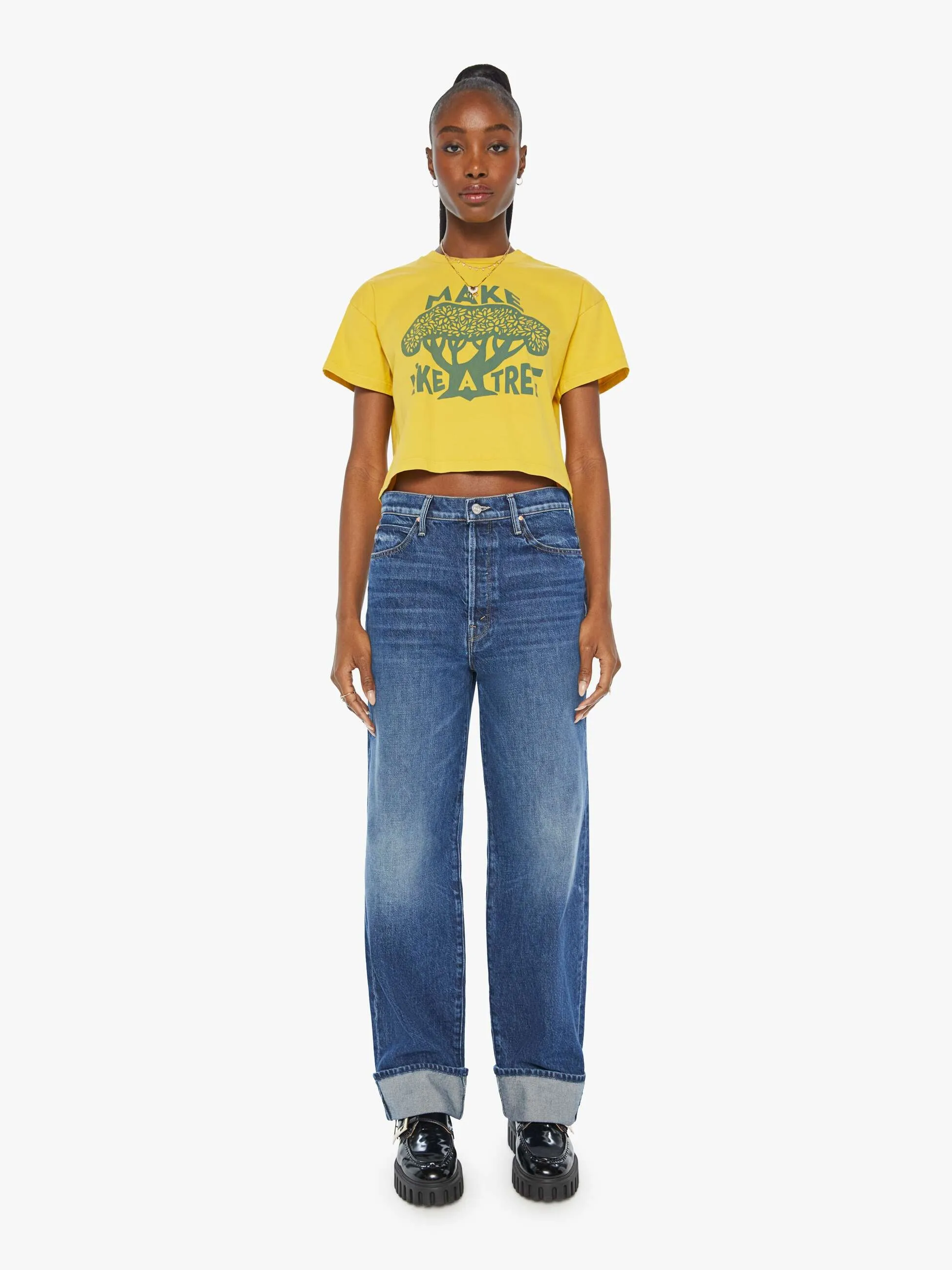 The Grab Bag Crop Tee - Make Like A Tree sold by MOTHER product image thumbnail 5