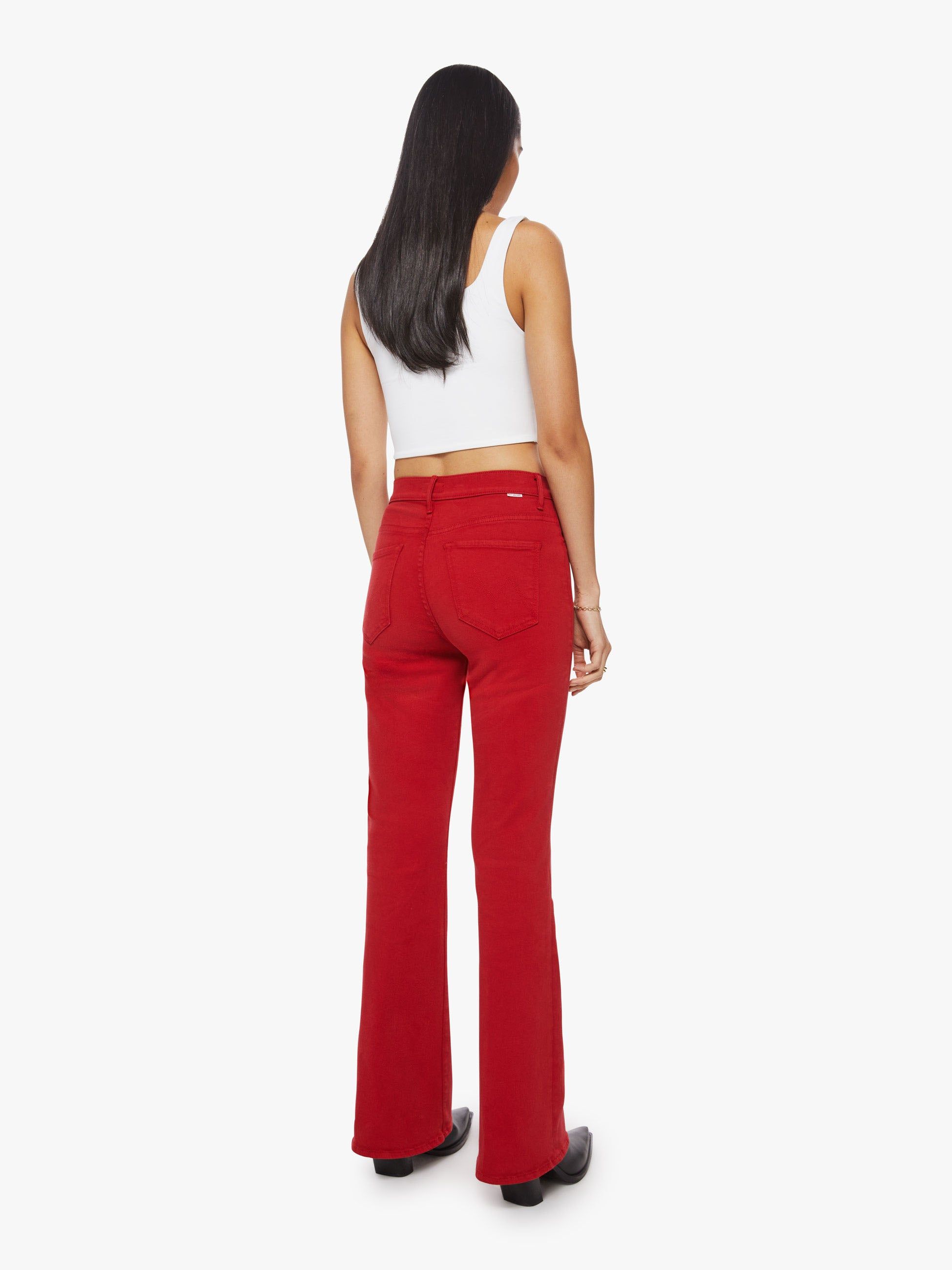 High Waisted Weekender Skimp - Haute Red sold by MOTHER product image thumbnail 5
