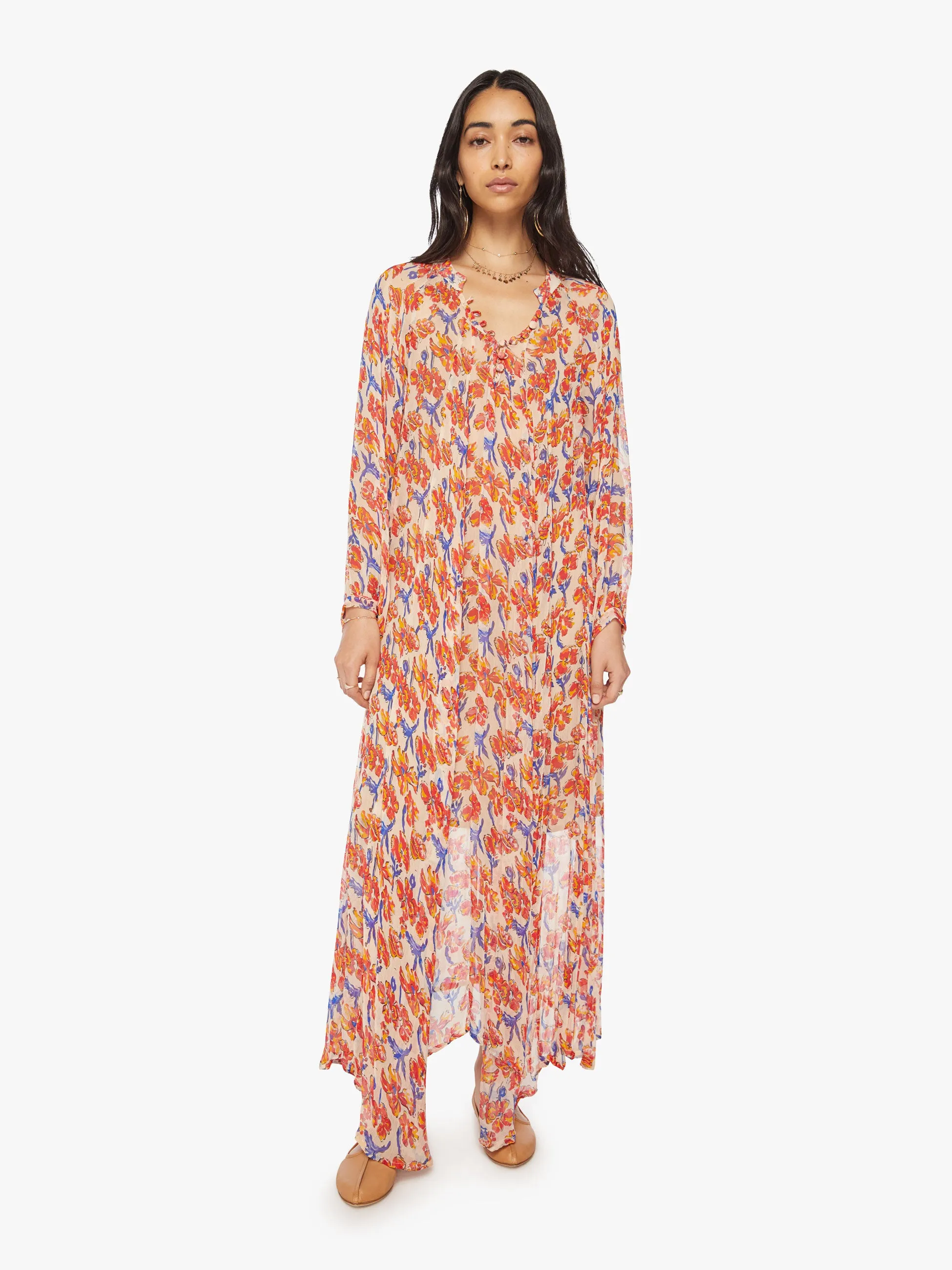 Natalie Martin Fiore Maxi - Water Color Clementine sold by MOTHER