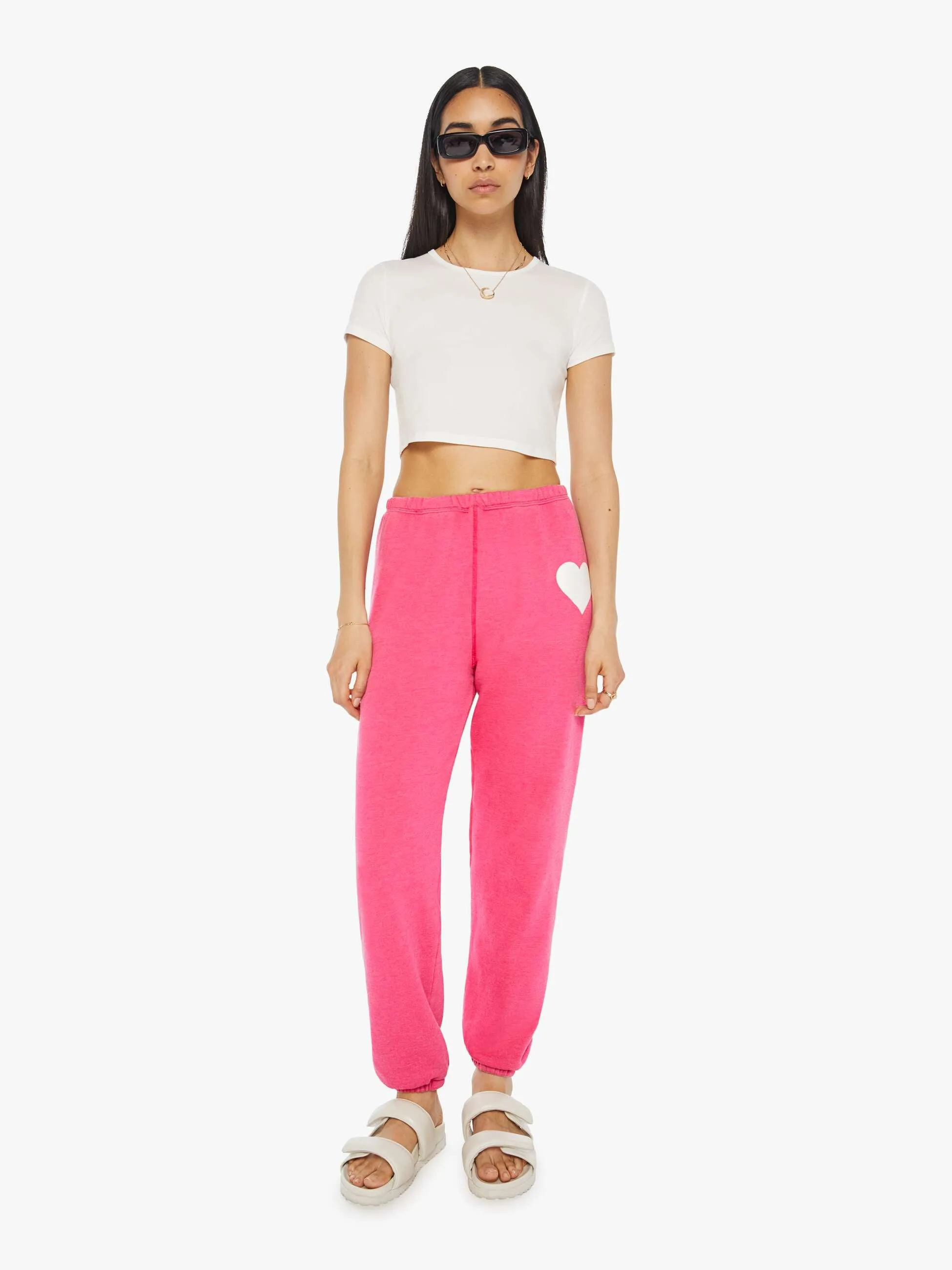 SPRWMN Heart Sweatpants - Hot Pink sold by MOTHER product image thumbnail 2