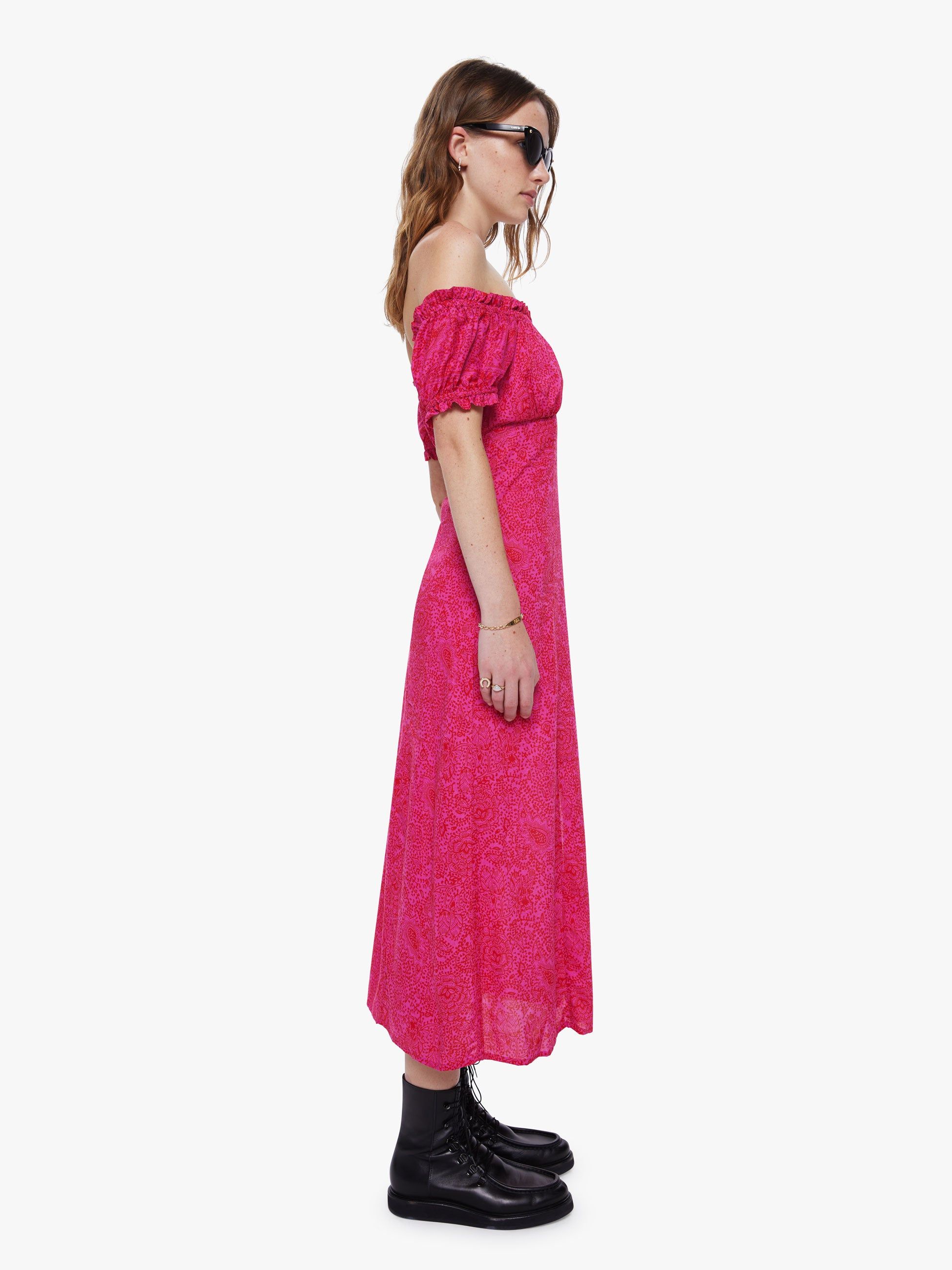 Natalie Martin Charlotte Dress - Shangri-La Raspberry sold by MOTHER product image thumbnail 3