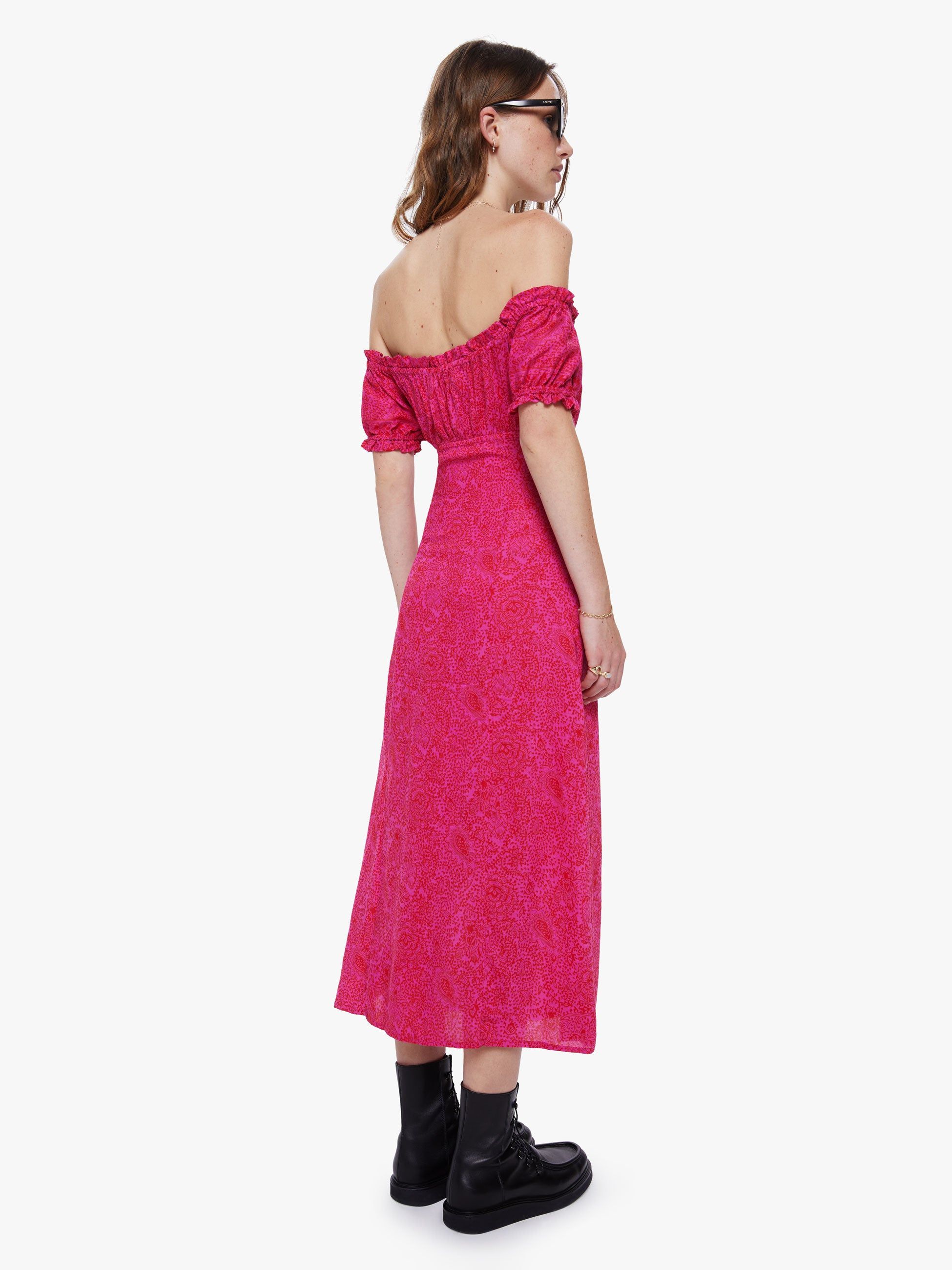 Natalie Martin Charlotte Dress - Shangri-La Raspberry sold by MOTHER product image thumbnail 4