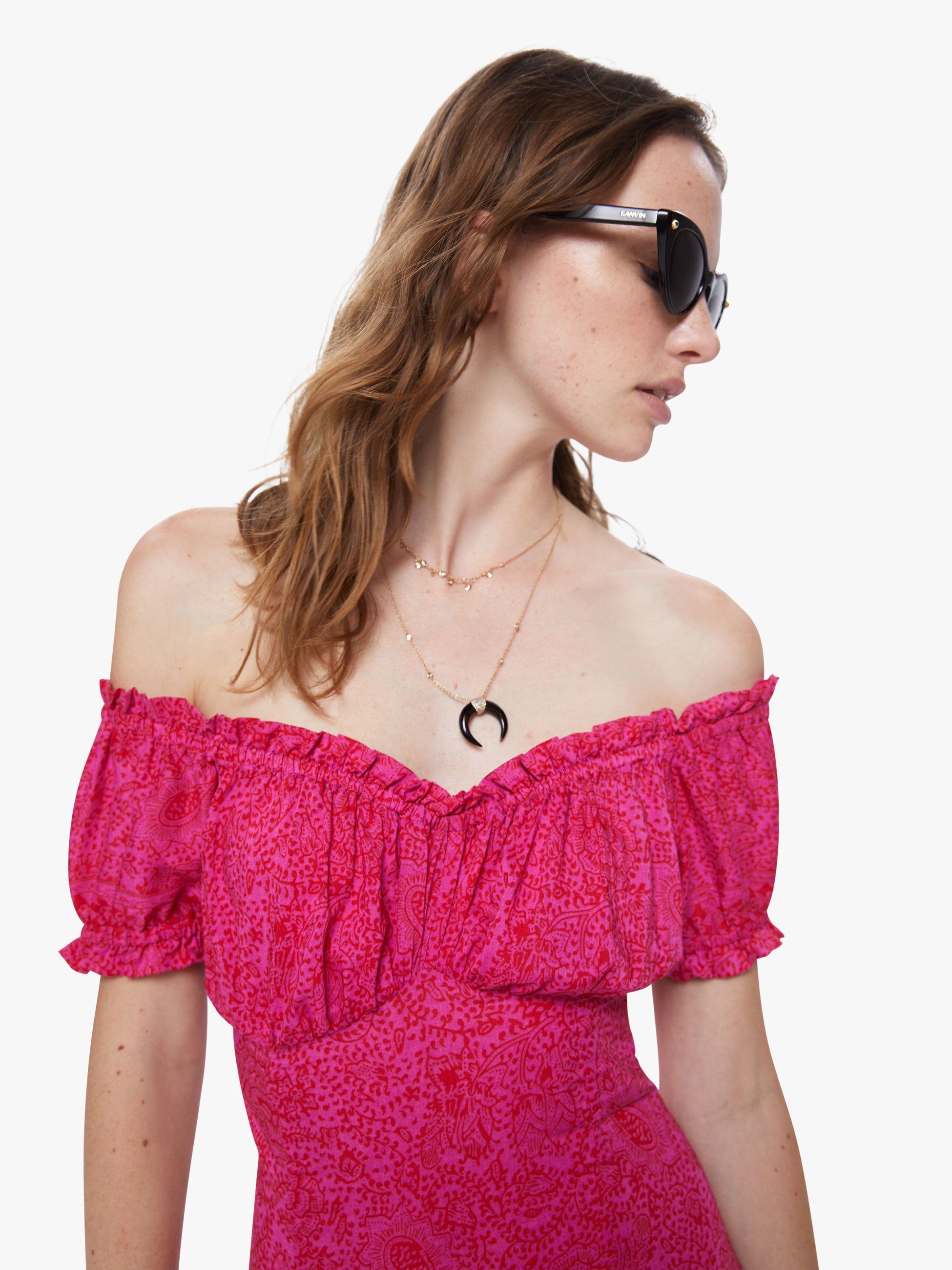 Natalie Martin Charlotte Dress - Shangri-La Raspberry sold by MOTHER product image thumbnail 5