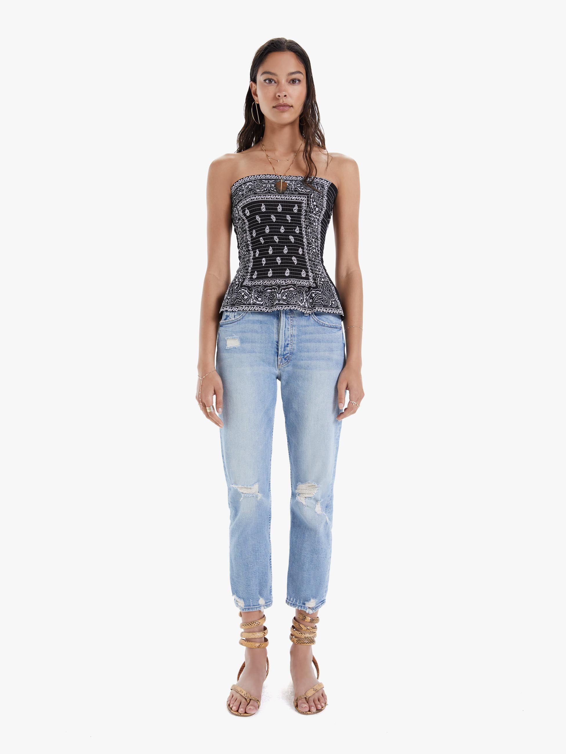 Arizona Love Bandana Tube Top - Black sold by MOTHER product image thumbnail 4