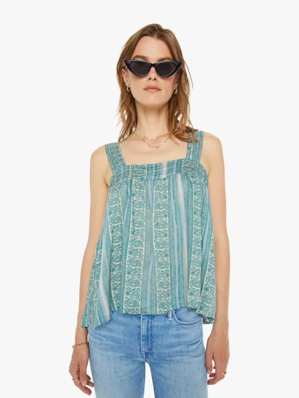 Natalie Martin Jasmine Top - Paisley Stripe Pool sold by MOTHER