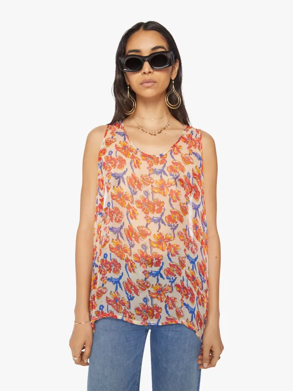 Natalie Martin Ariana Tank - Water Color Clementine sold by MOTHER