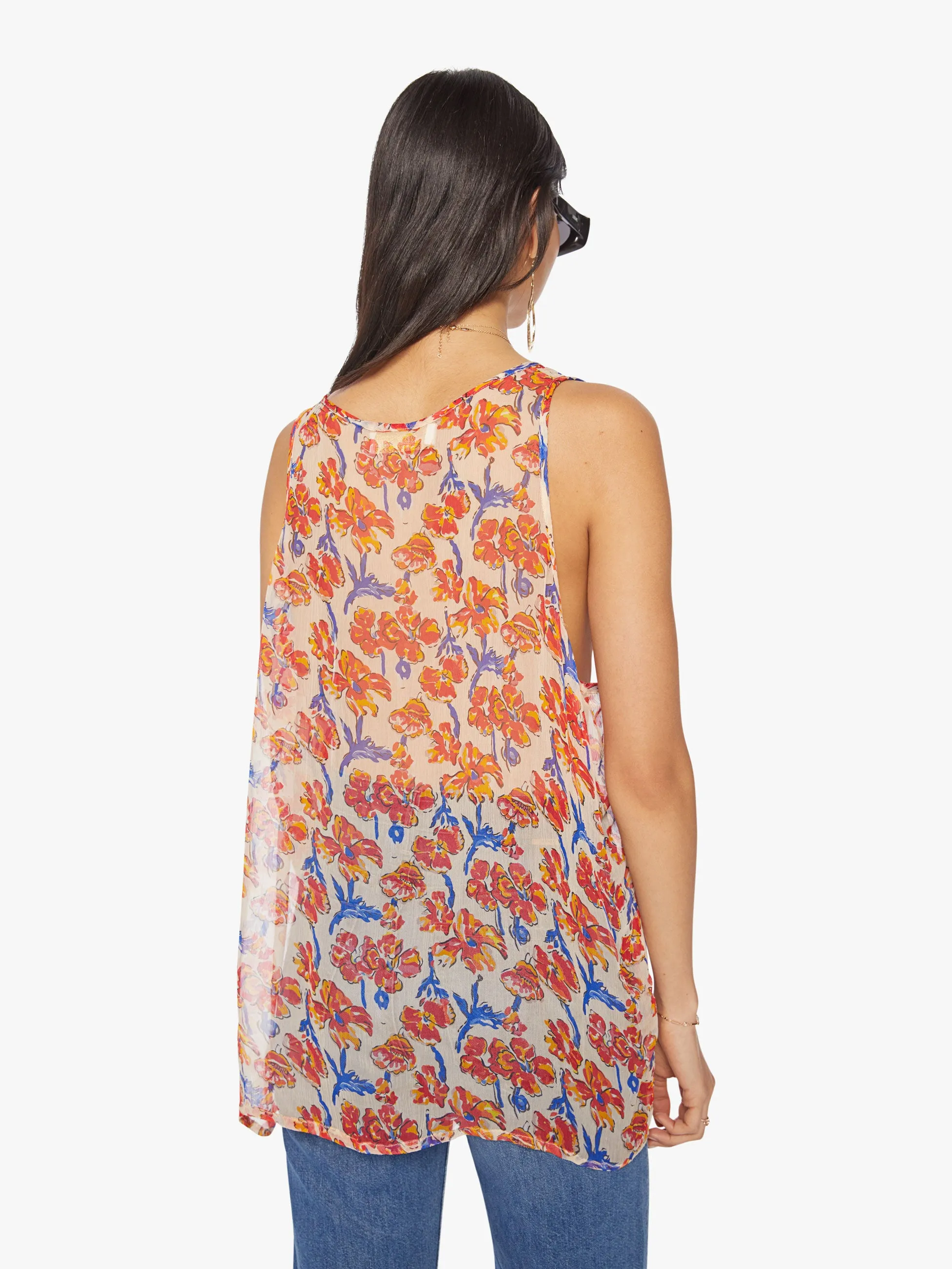 Natalie Martin Ariana Tank - Water Color Clementine sold by MOTHER product image thumbnail 4