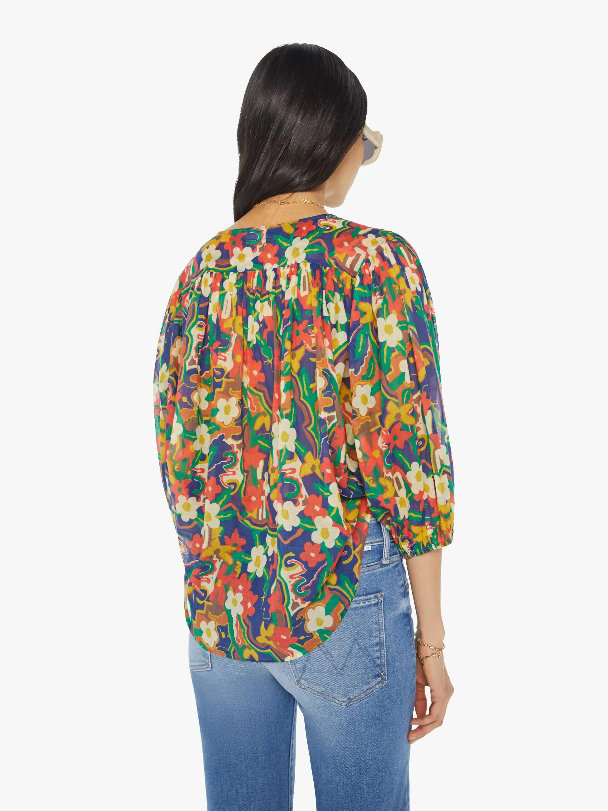 The Breeze Tie Top - Cosmic Blooms sold by MOTHER product image thumbnail 4