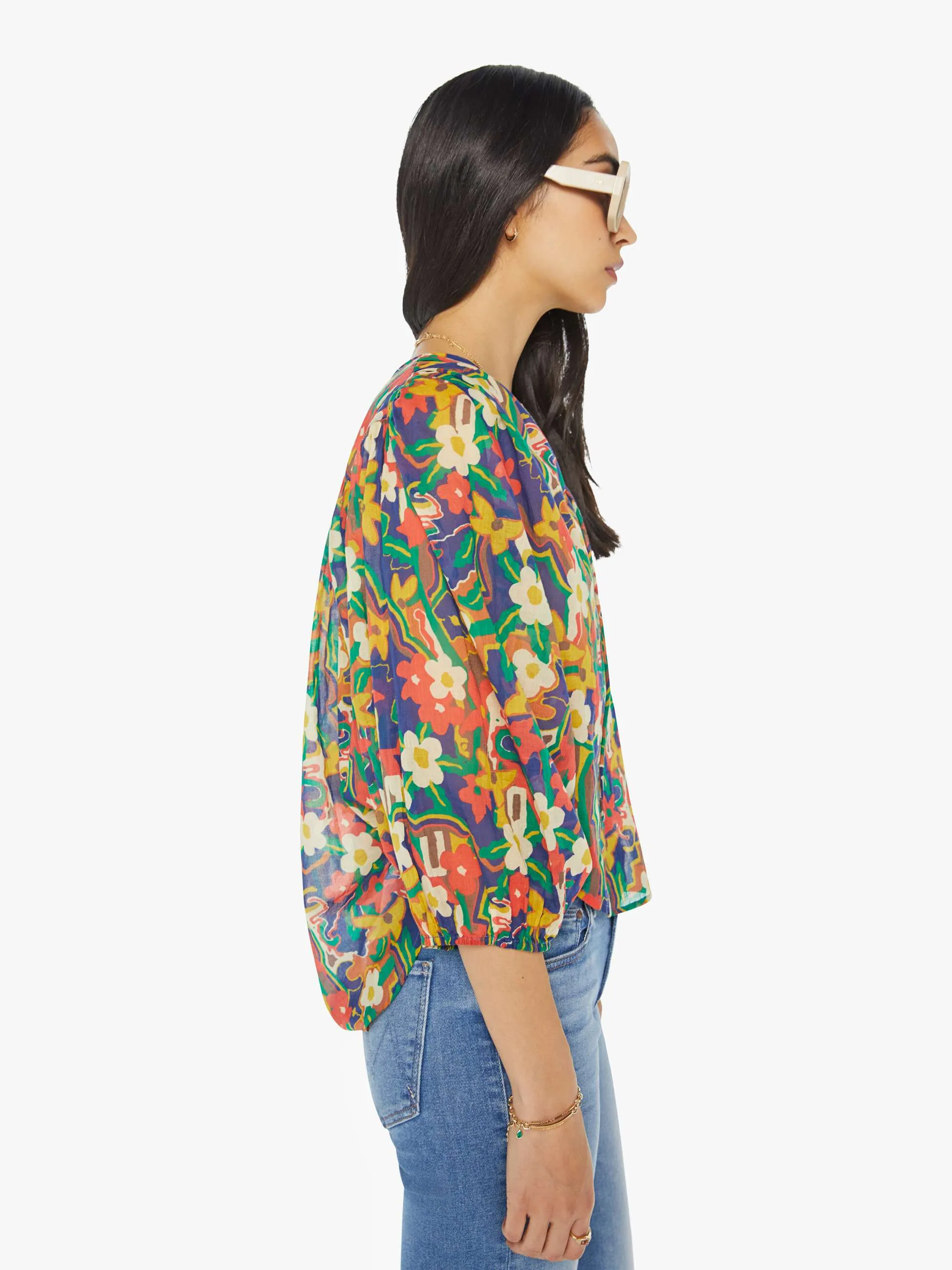 The Breeze Tie Top - Cosmic Blooms sold by MOTHER product image thumbnail 3