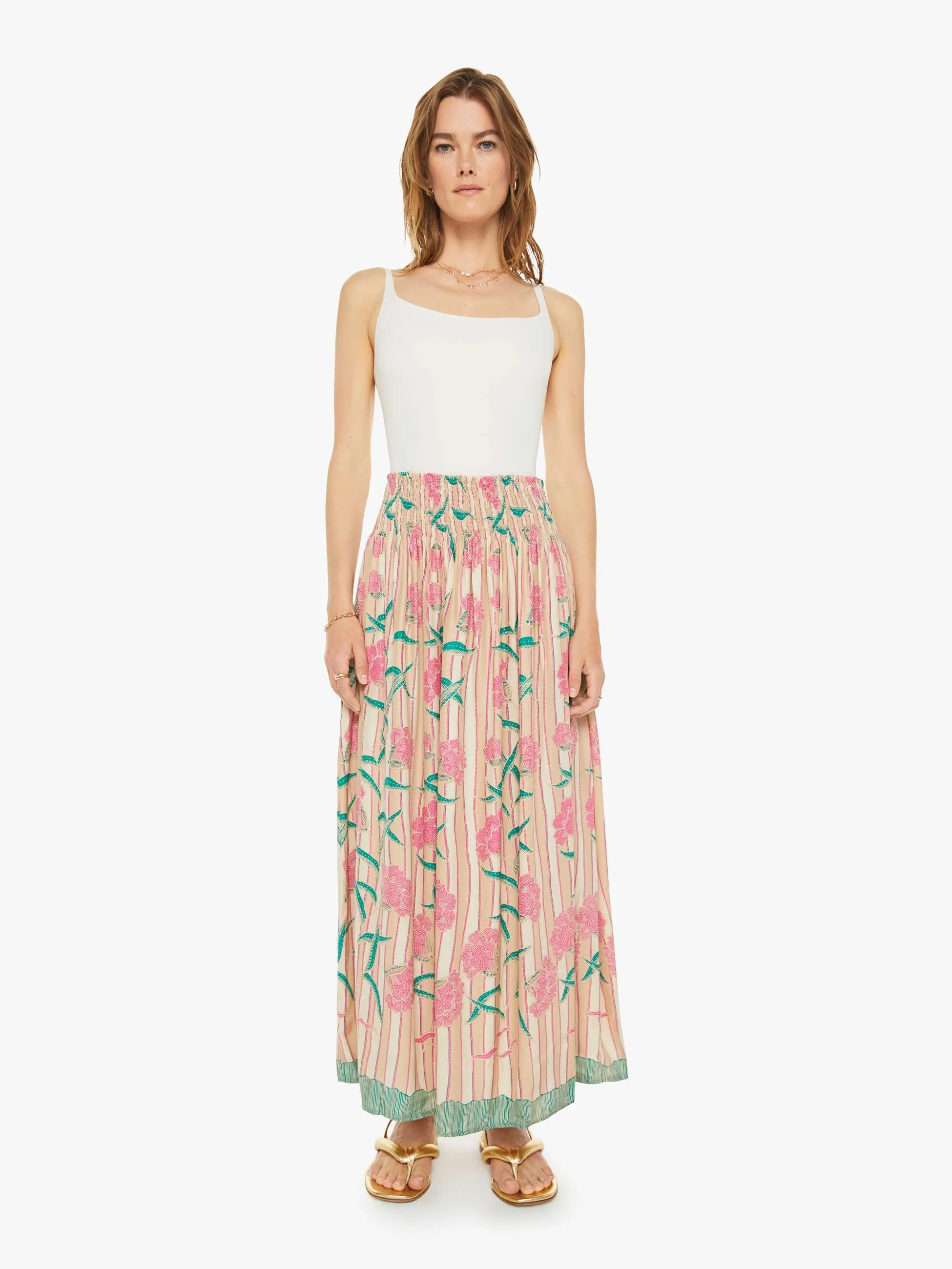 Natalie Martin Bella Skirt - Chamomile Rose sold by MOTHER