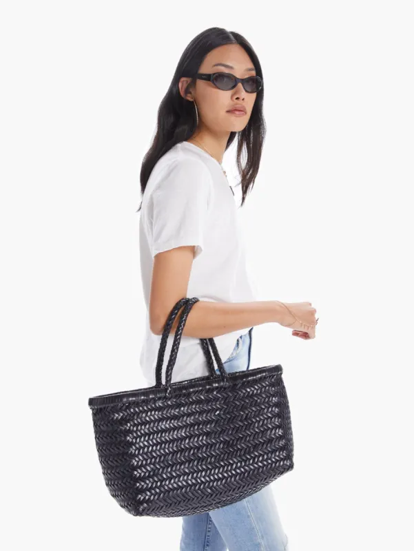 Basket Case Goa Medium Leather Tote - Black sold by MOTHER