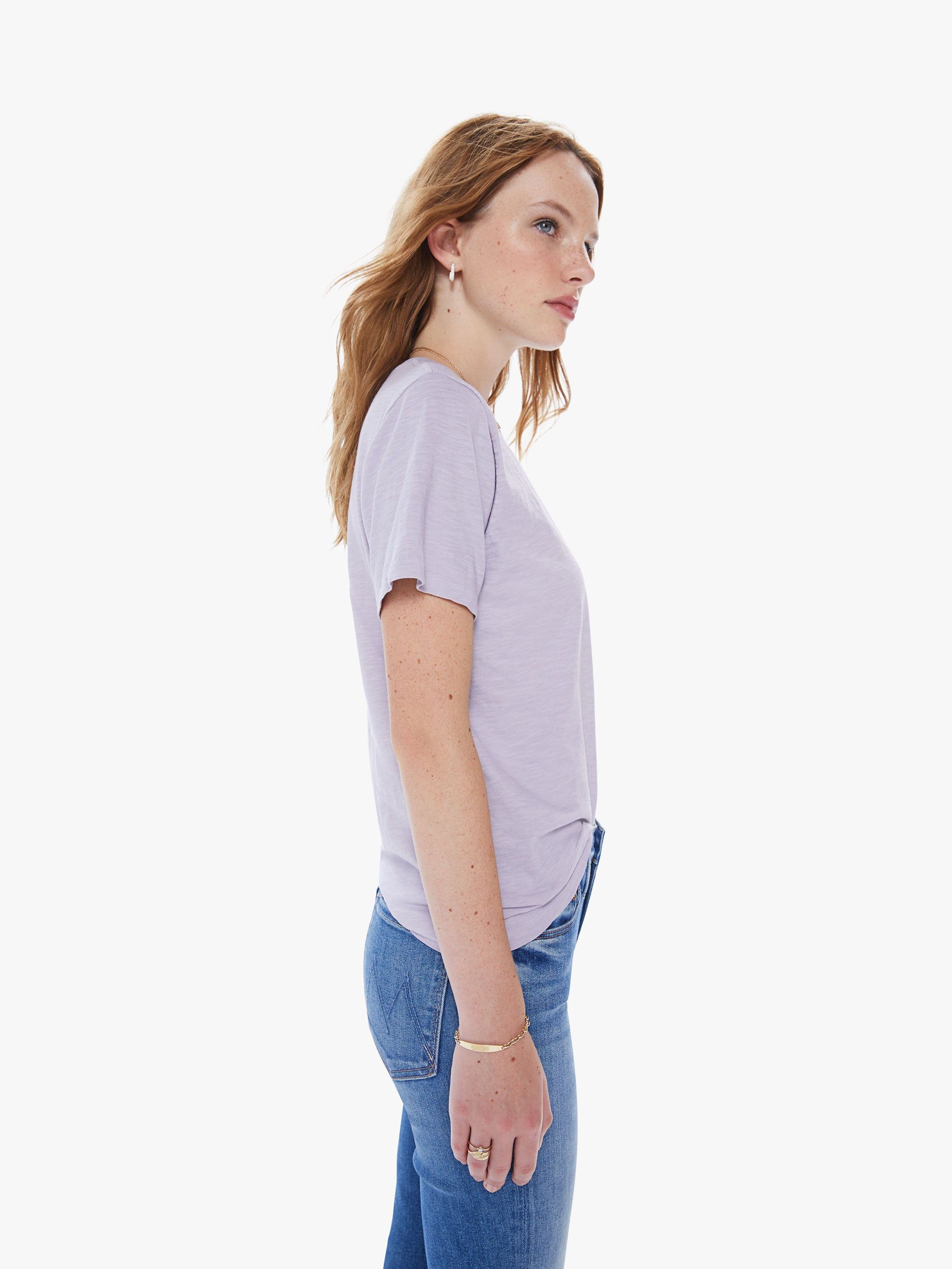 Velva Sheen Rolled Short Sleeve Tee - Orchid sold by MOTHER product image thumbnail 3