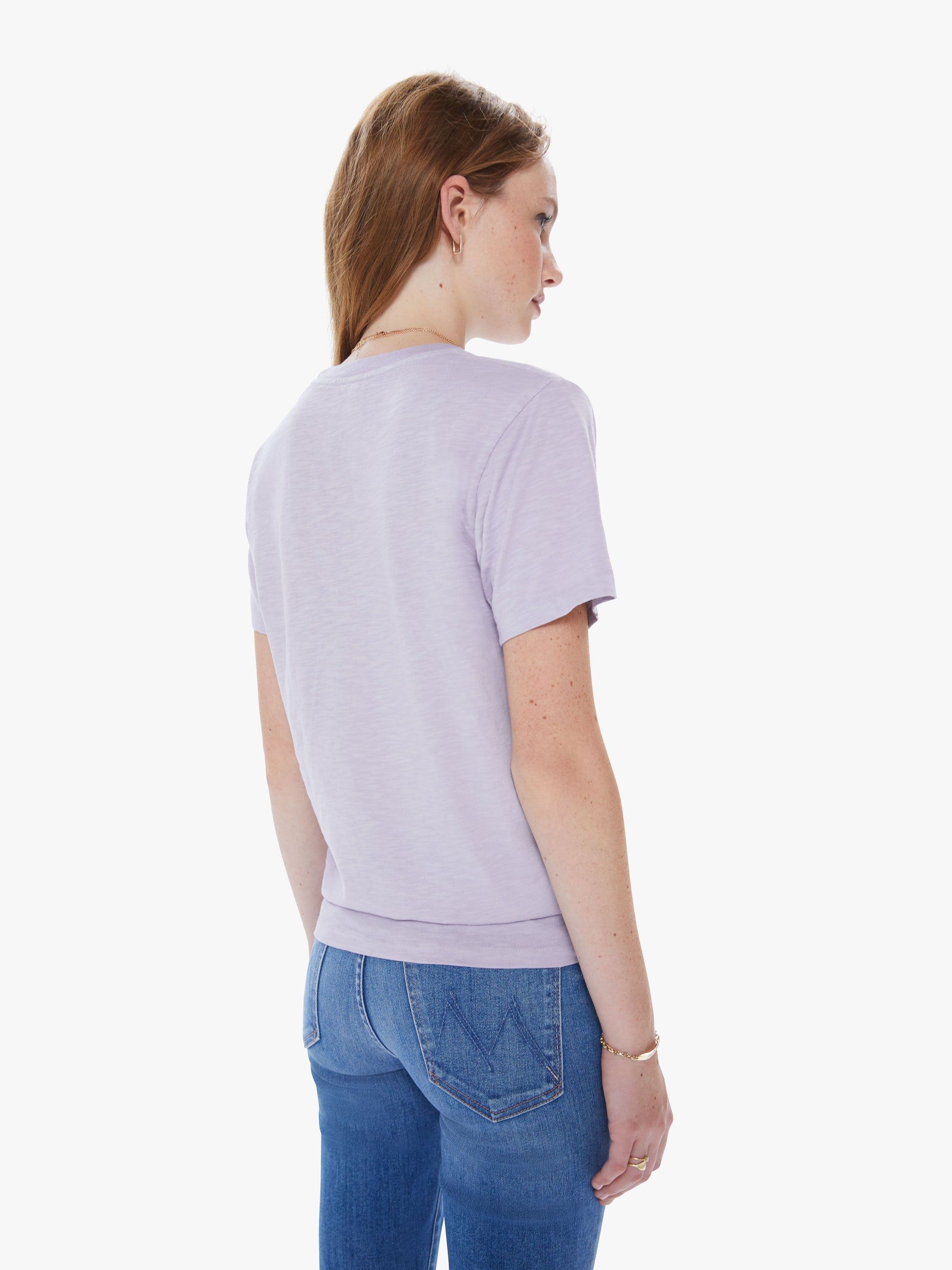 Velva Sheen Rolled Short Sleeve Tee - Orchid sold by MOTHER product image thumbnail 4