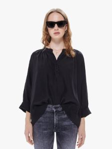 Natalie Martin Remy Top - Black Silk sold by MOTHER