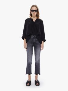 Natalie Martin Remy Top - Black Silk sold by MOTHER