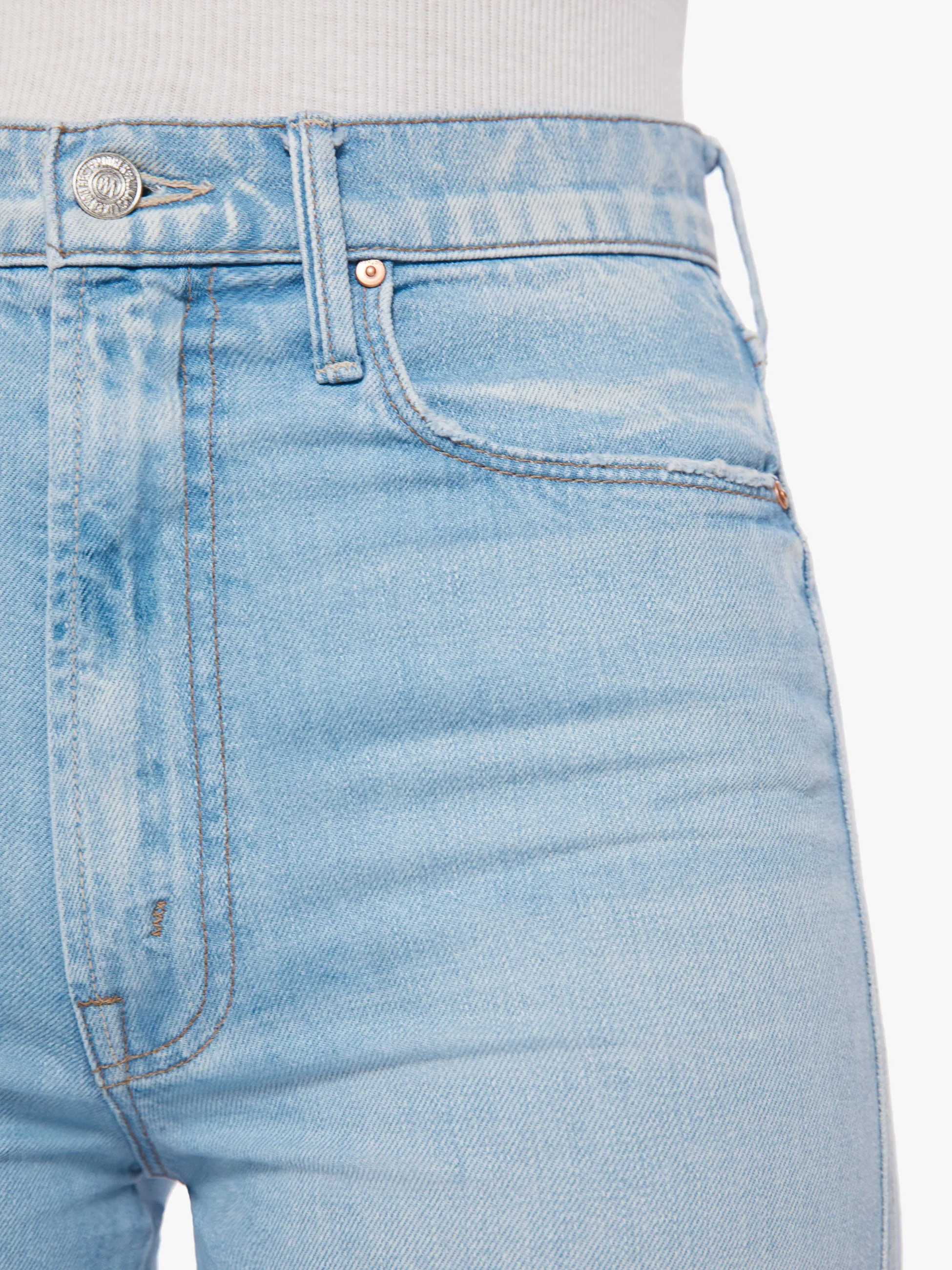 The Maven Wide Hem Hover - Unripped sold by MOTHER product image thumbnail 5