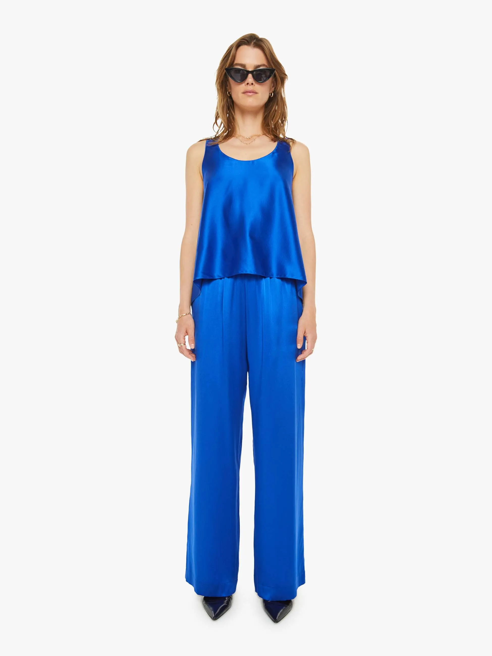 SABLYN Lou One-Piece Scoop Neck Tank - Lapis sold by MOTHER product image thumbnail 5
