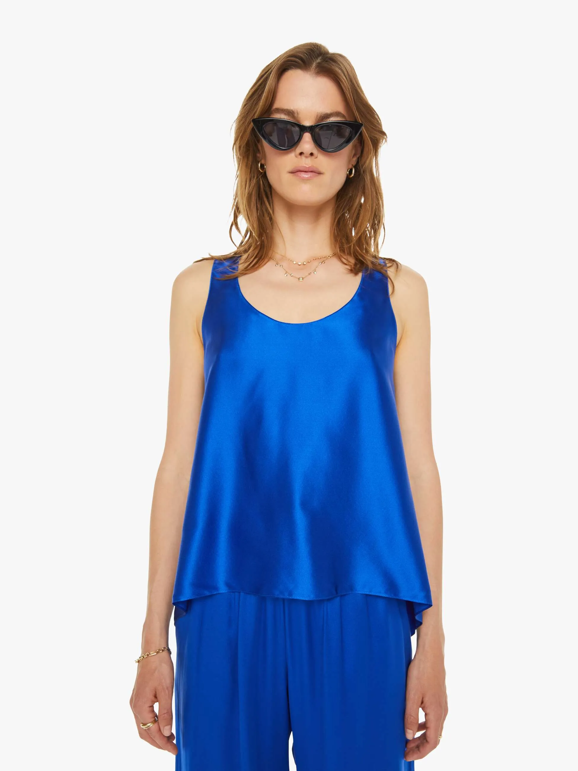 SABLYN Lou One-Piece Scoop Neck Tank - Lapis sold by MOTHER product image thumbnail 2