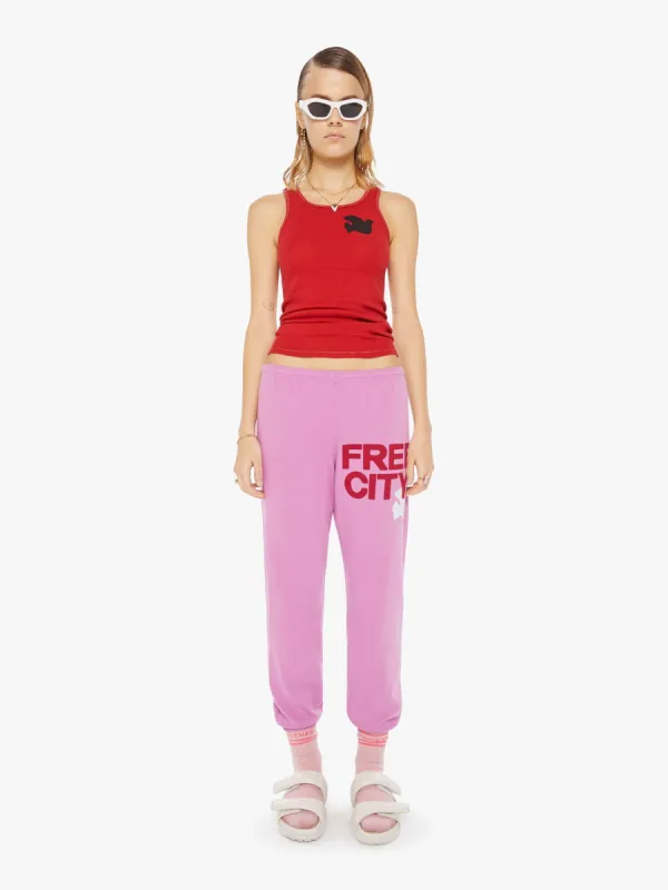 FREECITY Large Sweatpant - Pinklips Cherry sold by MOTHER