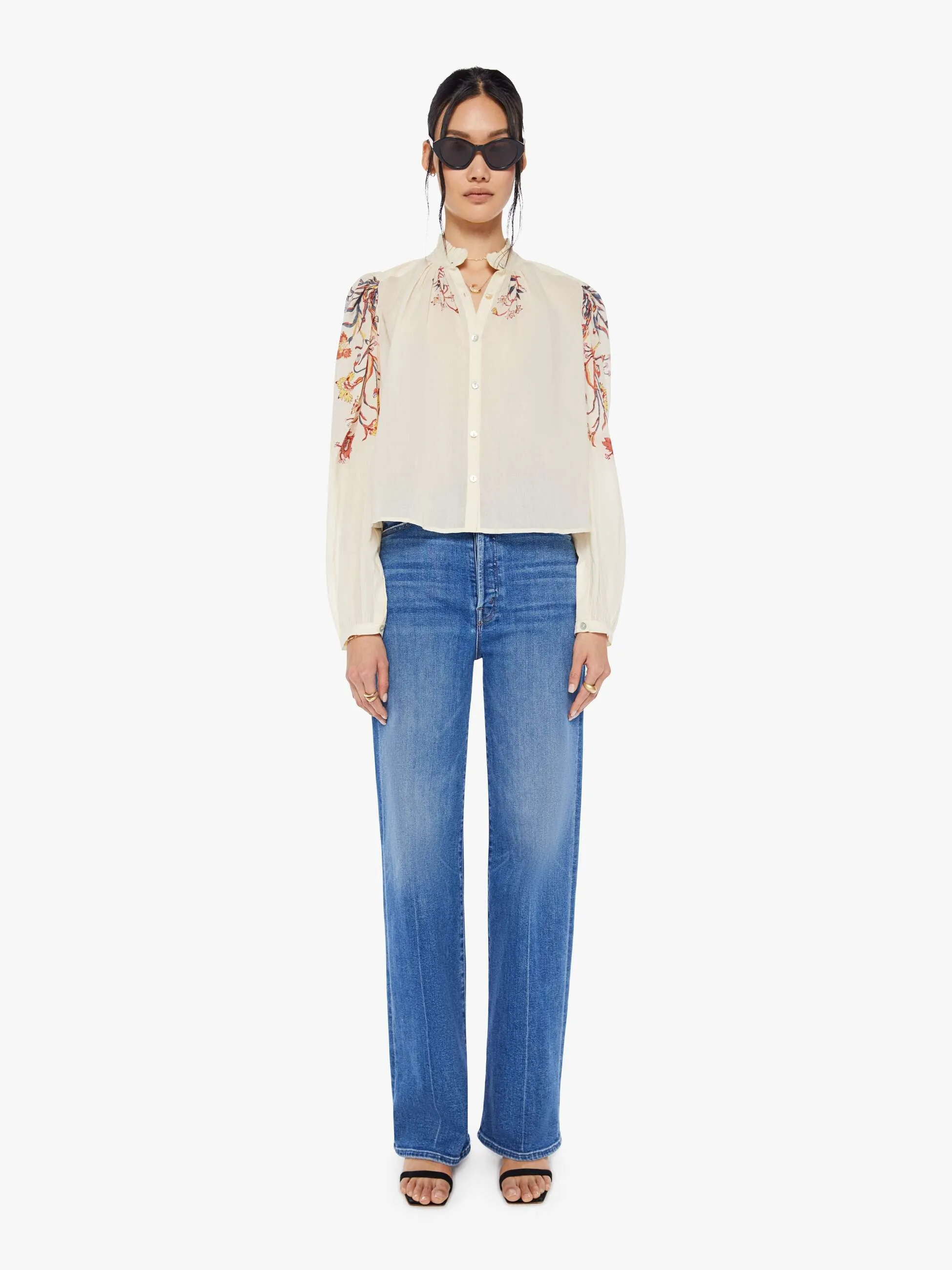 Alix Of Bohemia Annabel Shirt - Ivory Sun sold by MOTHER product image thumbnail 5
