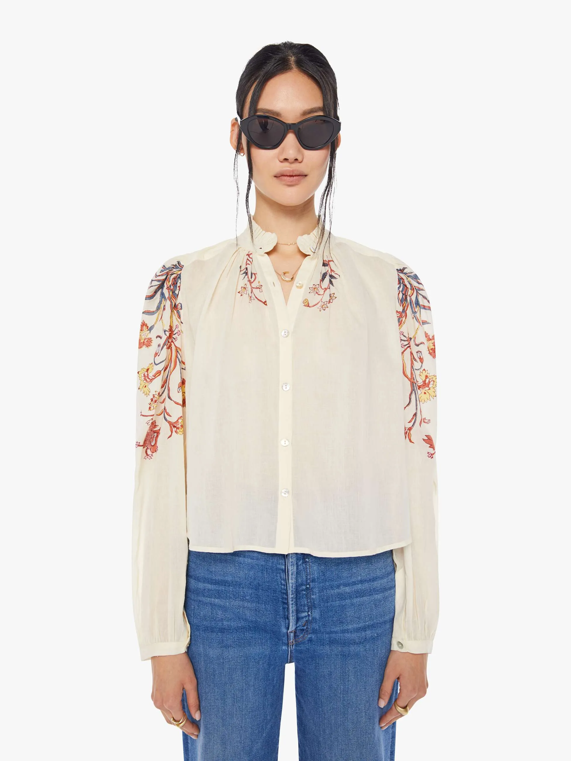Alix Of Bohemia Annabel Shirt - Ivory Sun sold by MOTHER