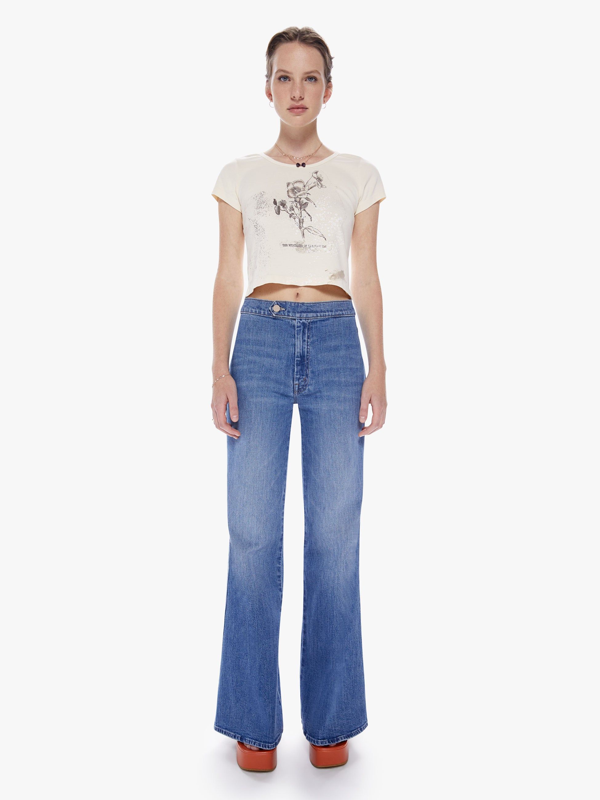 The Itty Bitty Scoop Neck Tee - Mysteries Of The Flowers sold by MOTHER product image thumbnail 5