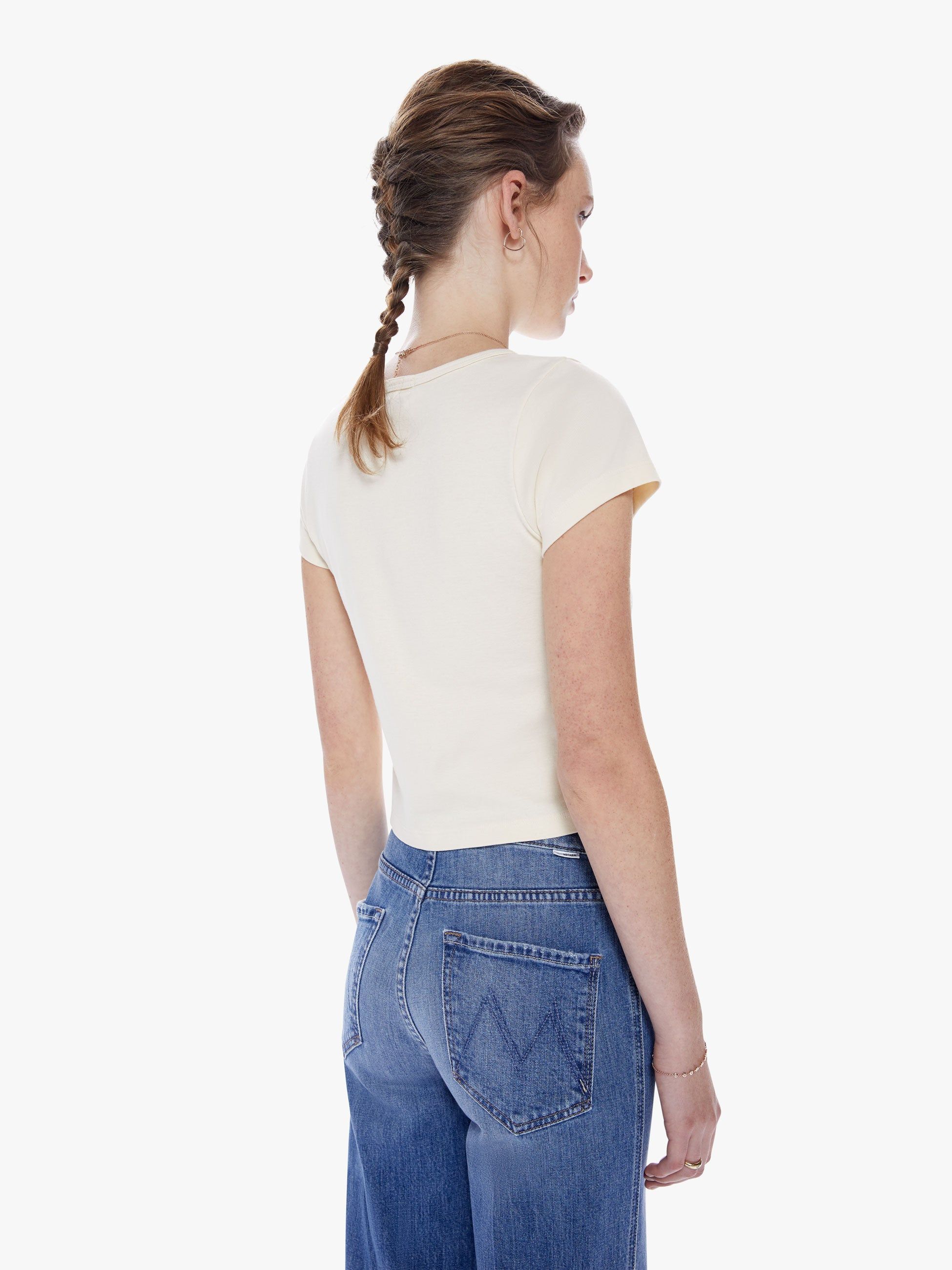 The Itty Bitty Scoop Neck Tee - Mysteries Of The Flowers sold by MOTHER product image thumbnail 4