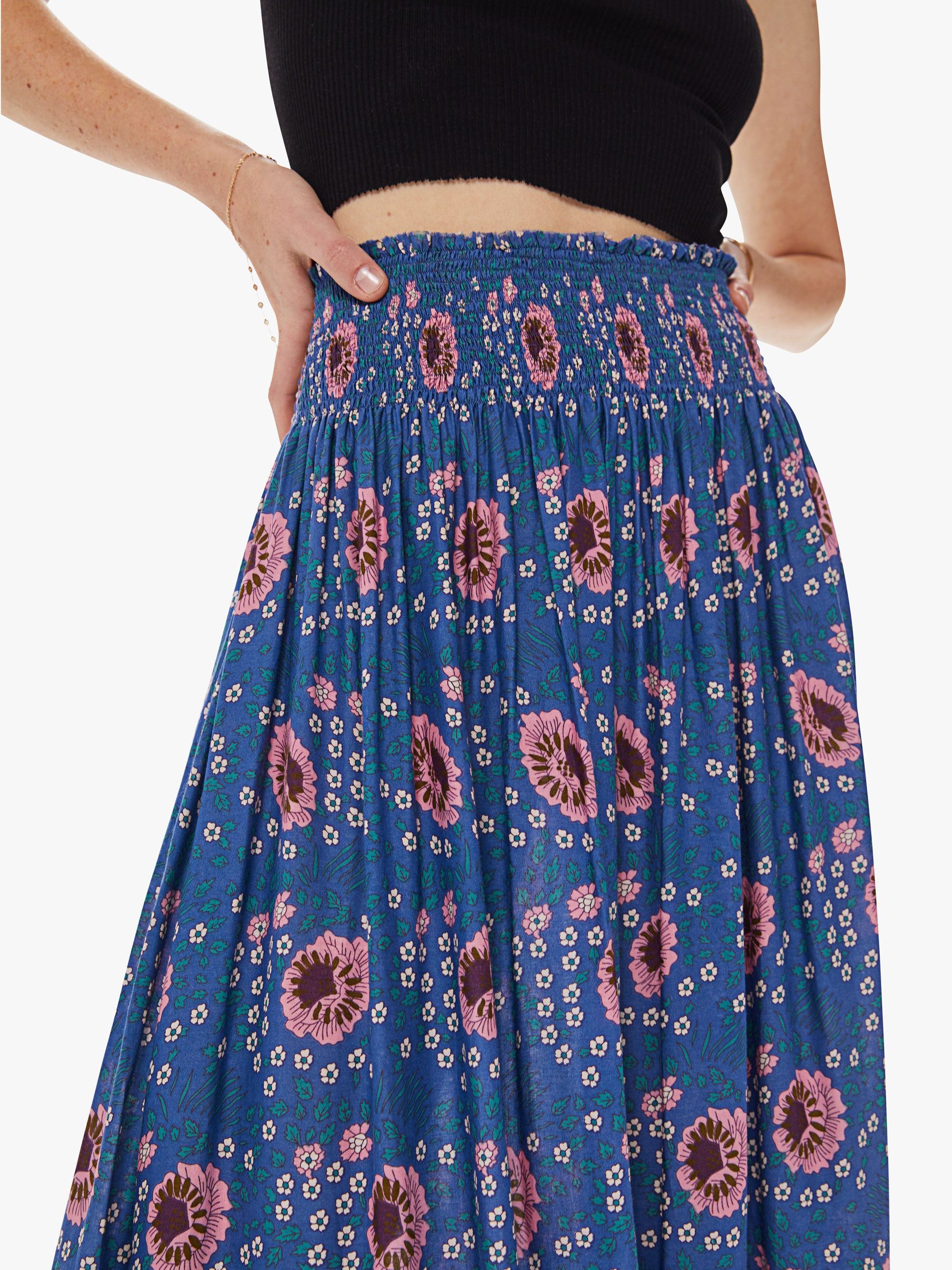 Natalie Martin Bella Skirt - Vintage Flowers Azure sold by MOTHER product image thumbnail 4