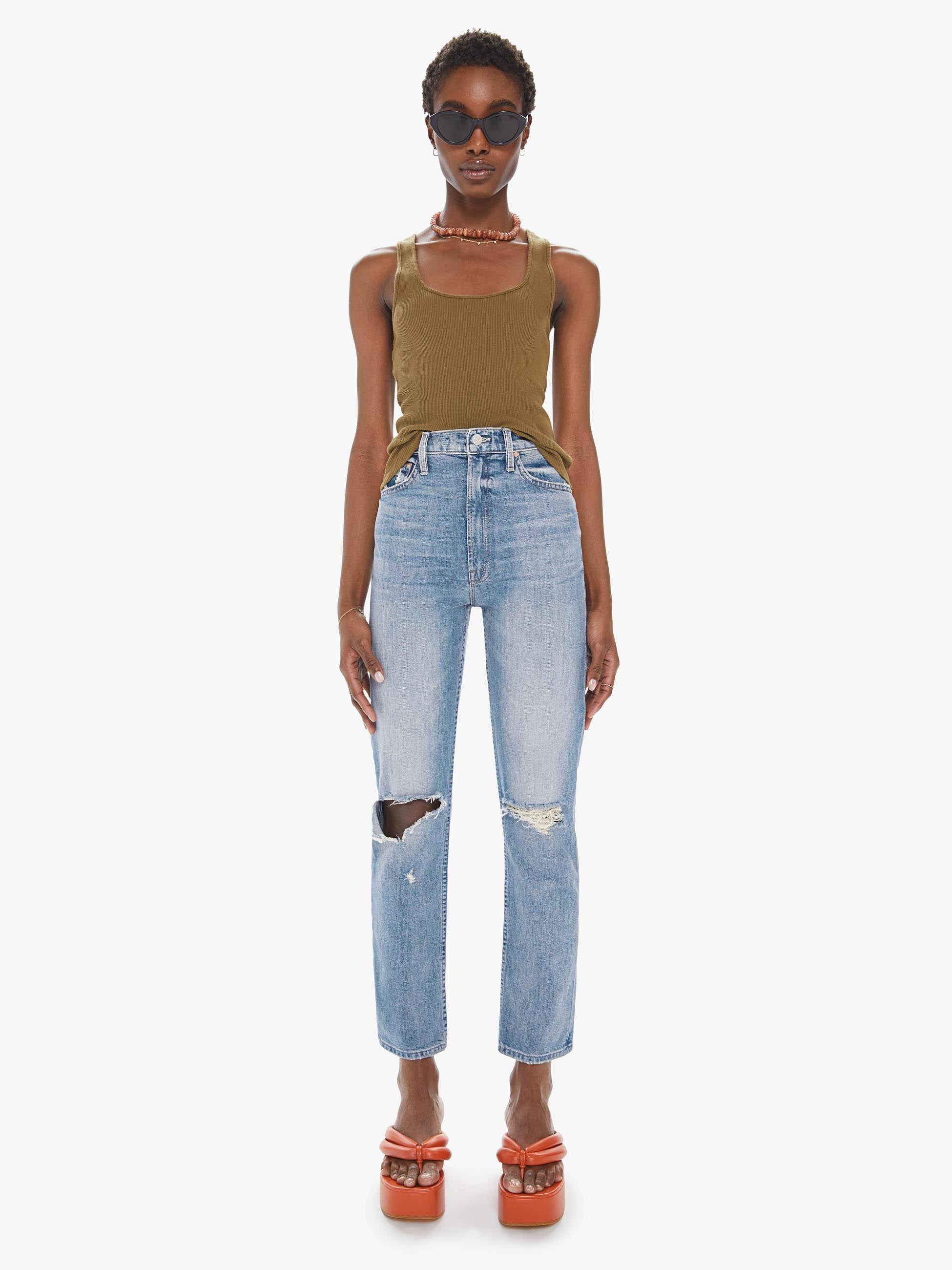 High Waisted Rider Flood - Wild And Wicked sold by MOTHER