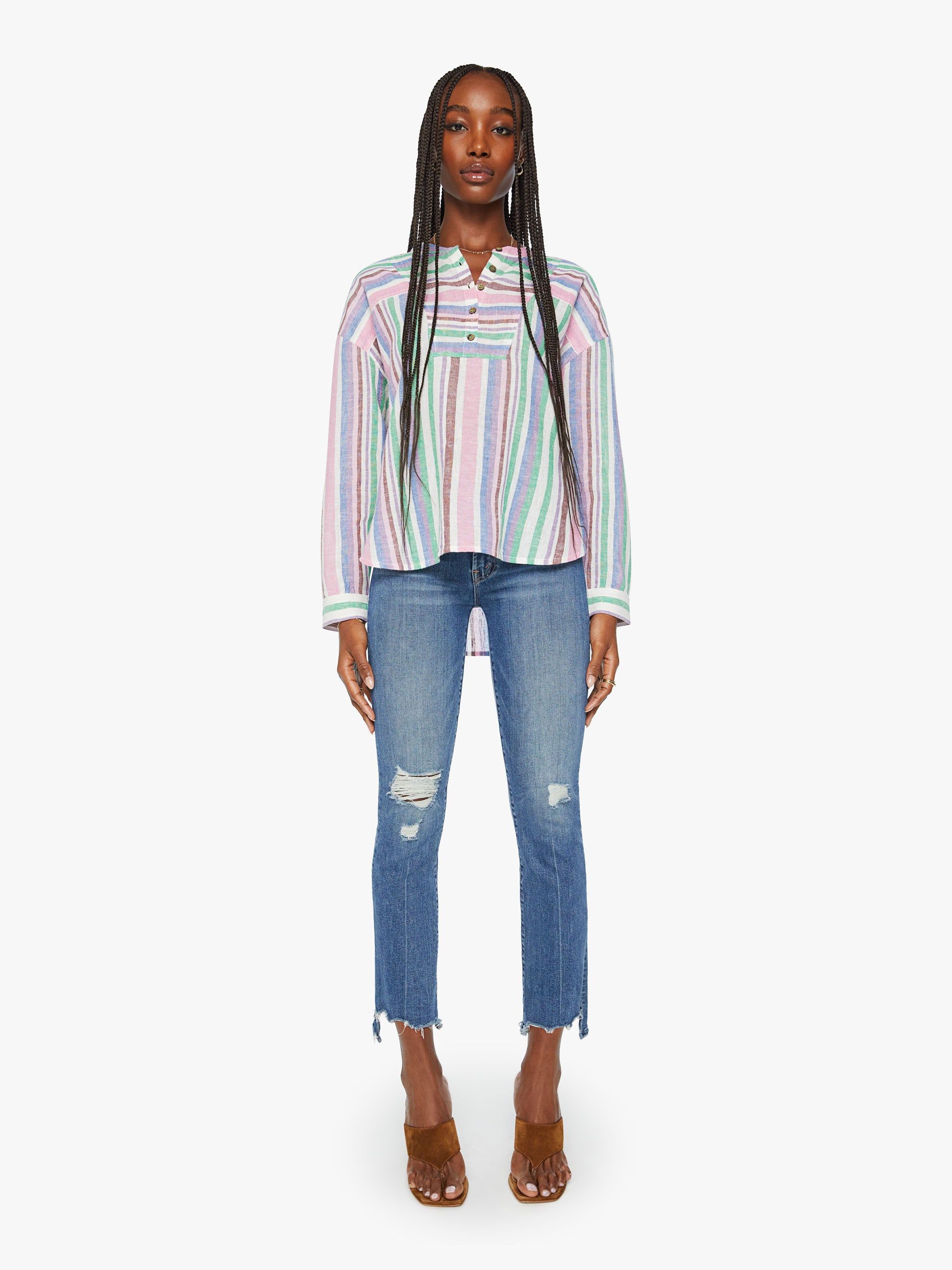 XiRENA Macyn Top - Ivory Melange sold by MOTHER product image thumbnail 4