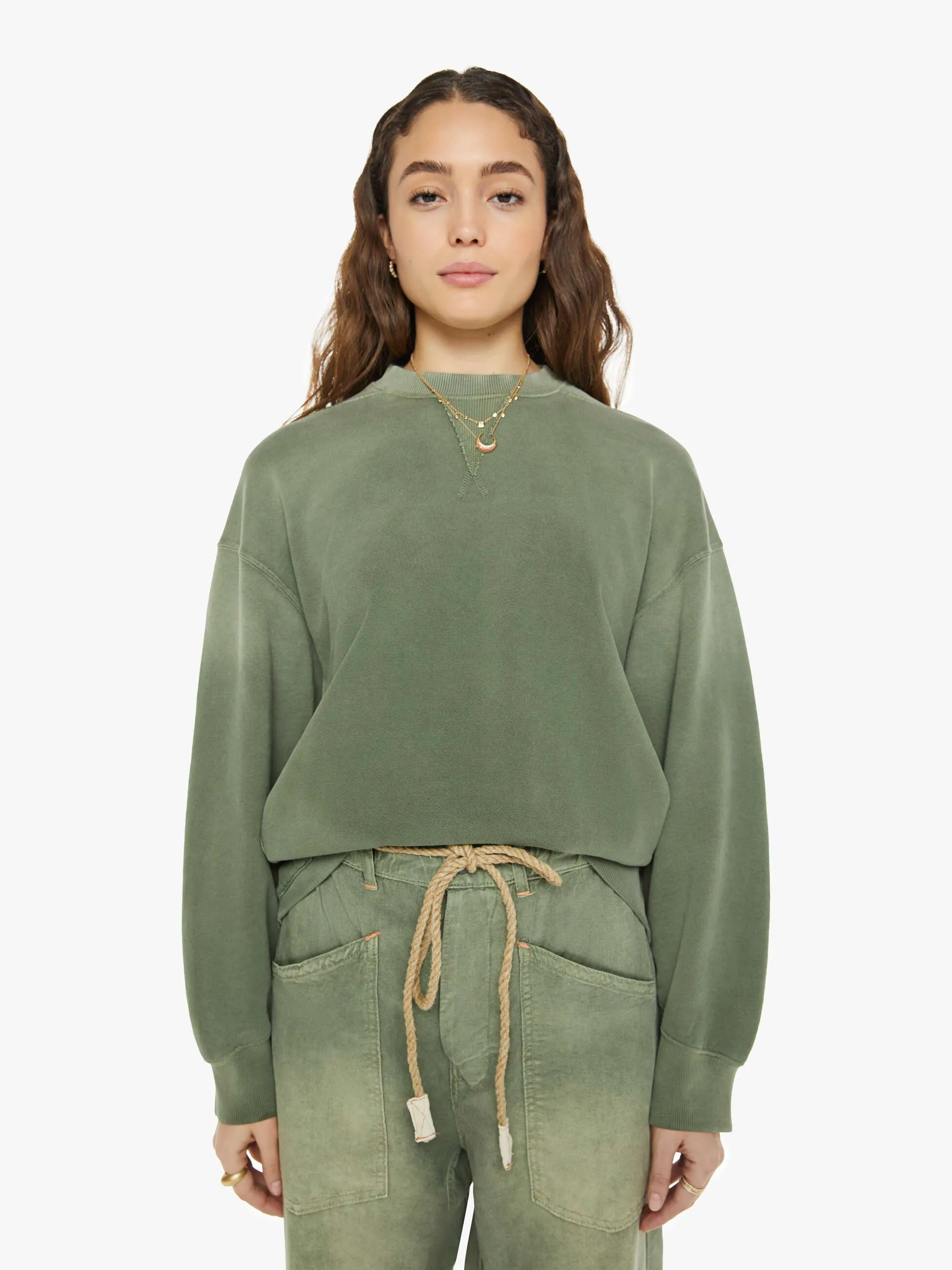Dr. Collectors Relax French Terry Sweatshirt - Olive Army sold by MOTHER product image thumbnail 2