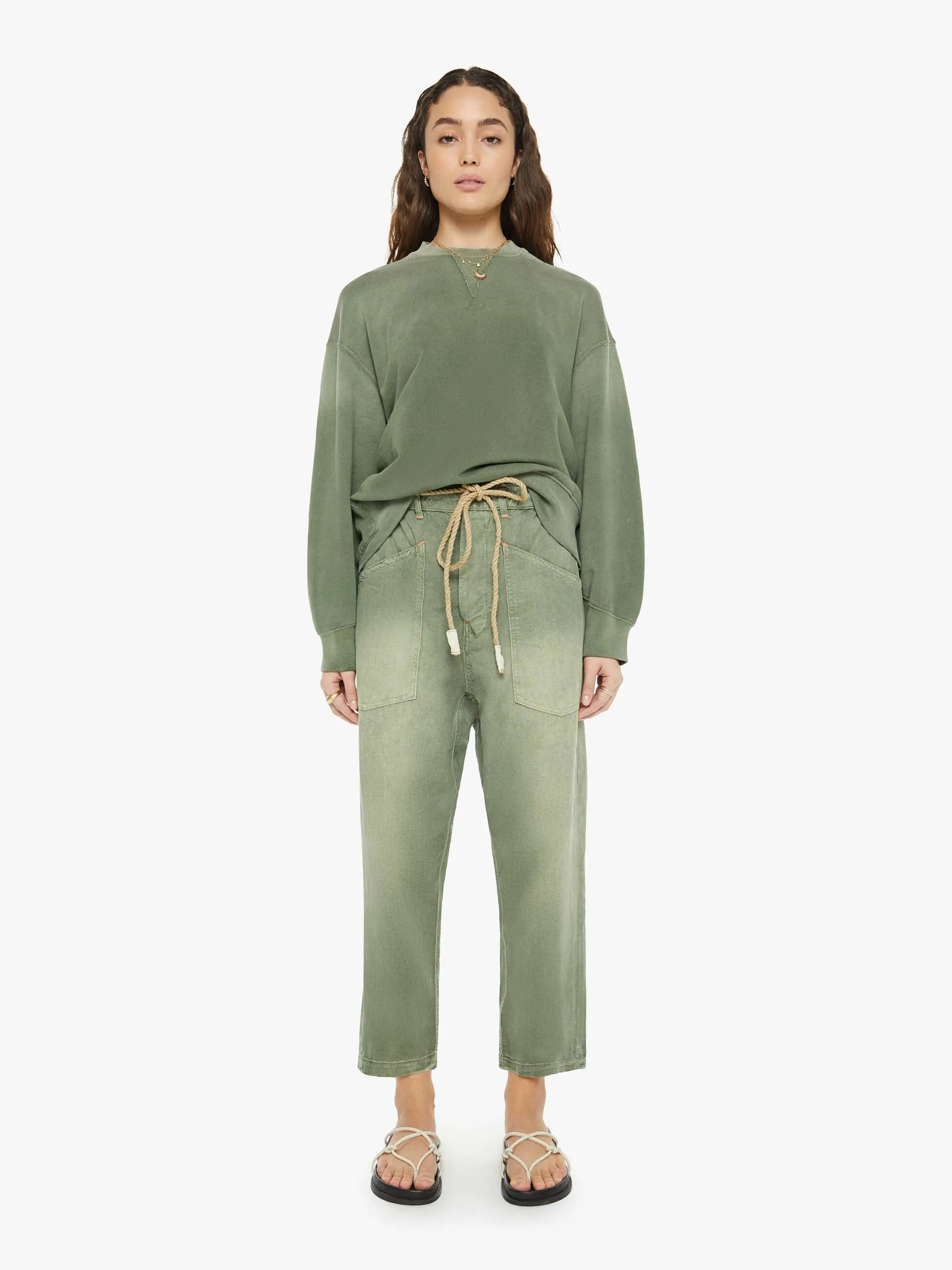 Dr. Collectors Relax French Terry Sweatshirt - Olive Army sold by MOTHER product image thumbnail 5