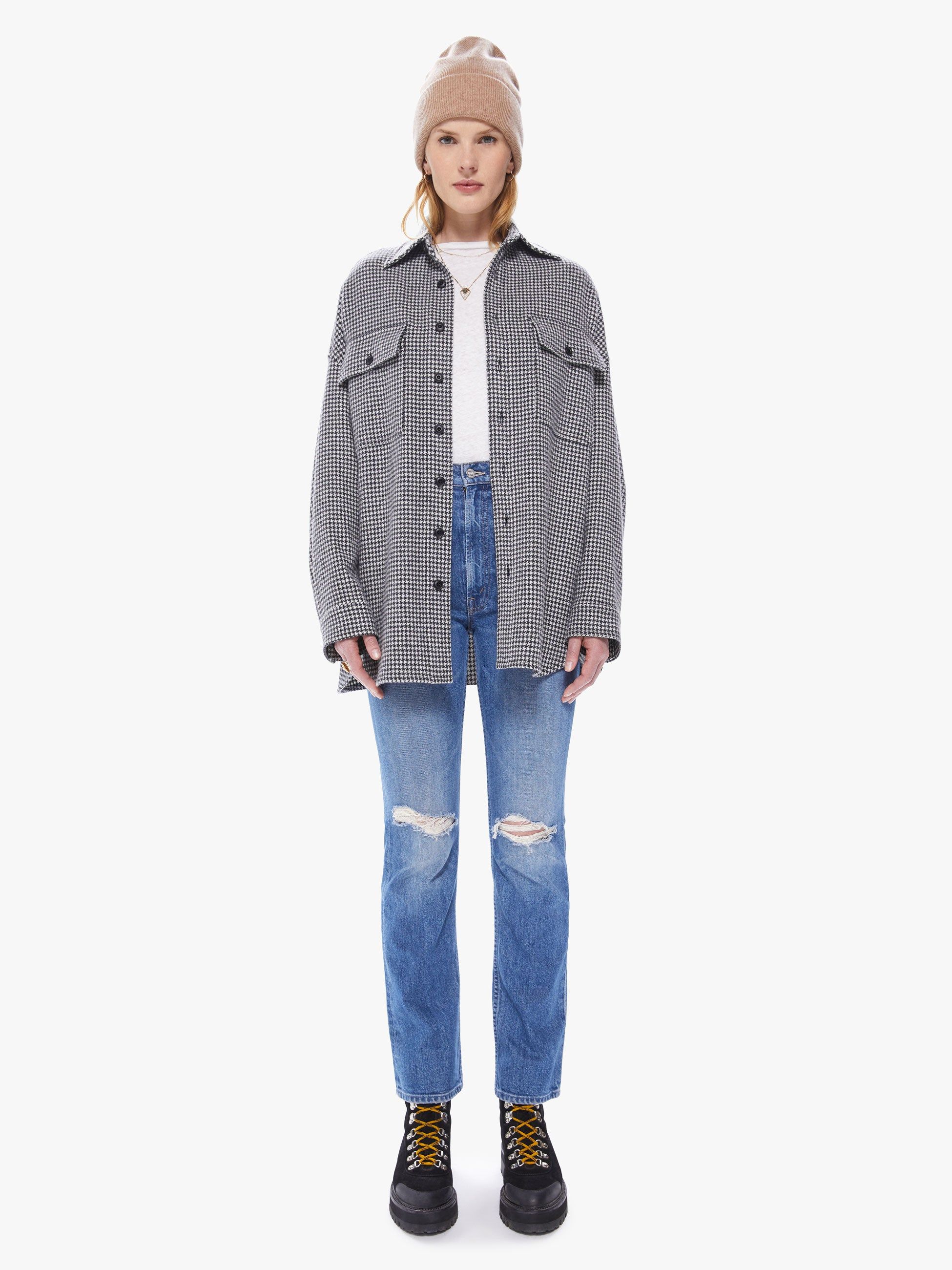 Destin Luna Pied Shirt - White sold by MOTHER product image thumbnail 5