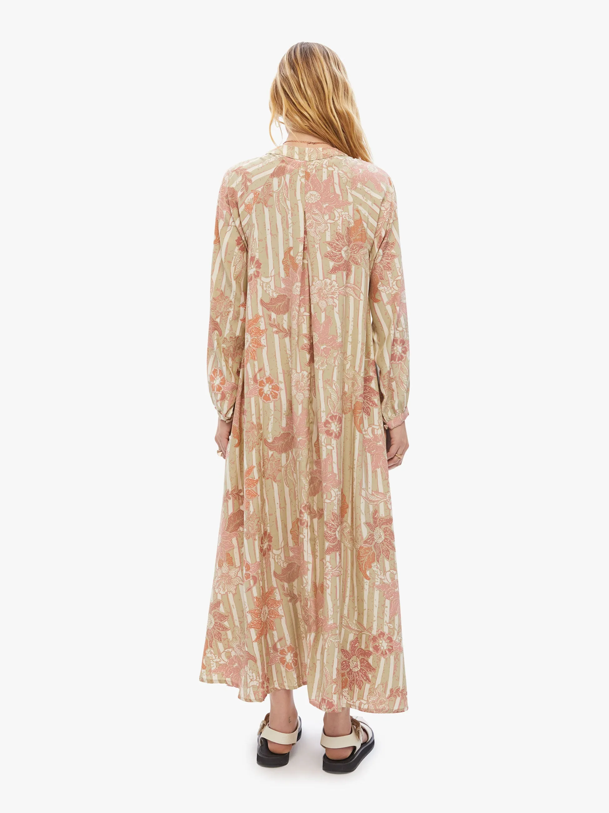 Natalie Martin Fiore Maxi - Sunflower Stripe Print Clay sold by MOTHER product image thumbnail 4