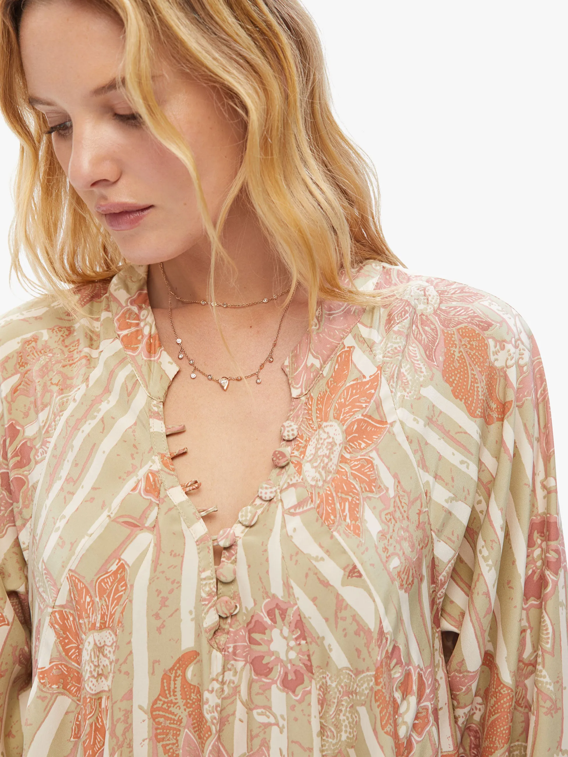 Natalie Martin Fiore Maxi - Sunflower Stripe Print Clay sold by MOTHER product image thumbnail 5