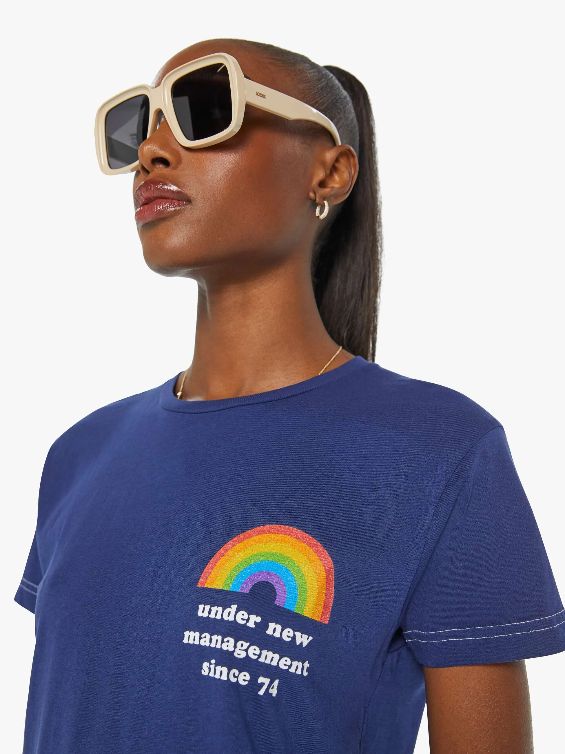 Cloney Rainbow Management Tee - Navy sold by MOTHER product image thumbnail 5