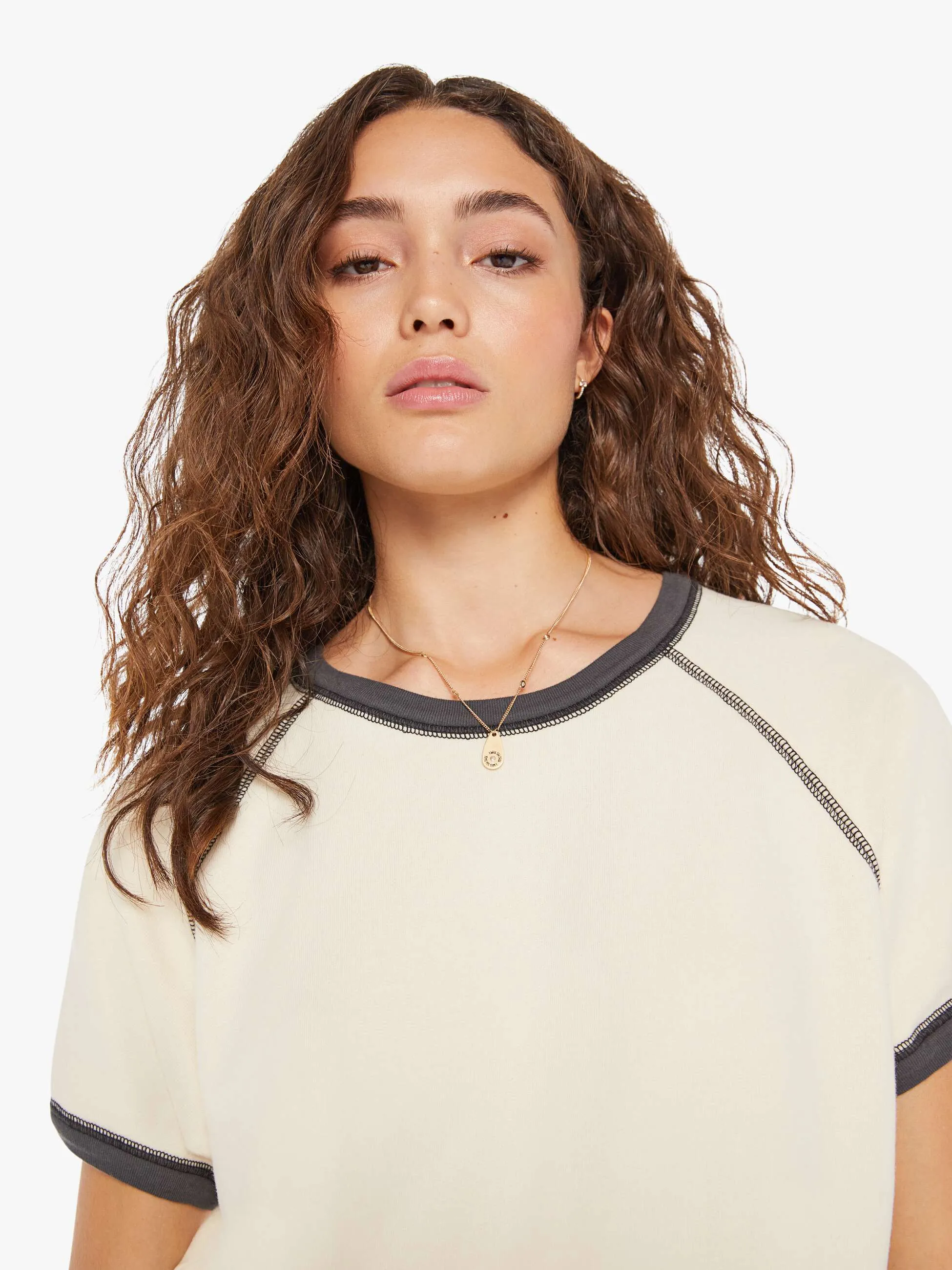 The Short Sleeve Concert - Antique White And Faded Black sold by MOTHER product image thumbnail 5