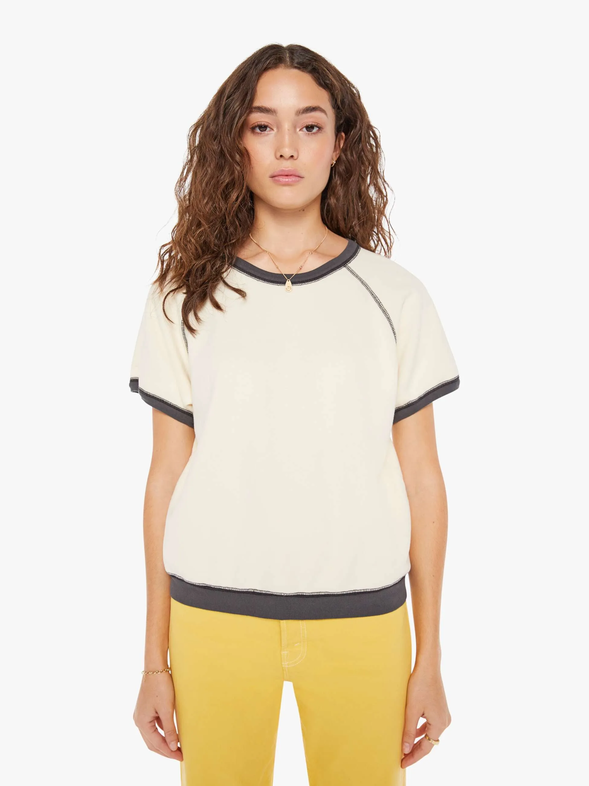 The Short Sleeve Concert - Antique White And Faded Black sold by MOTHER product image thumbnail 2