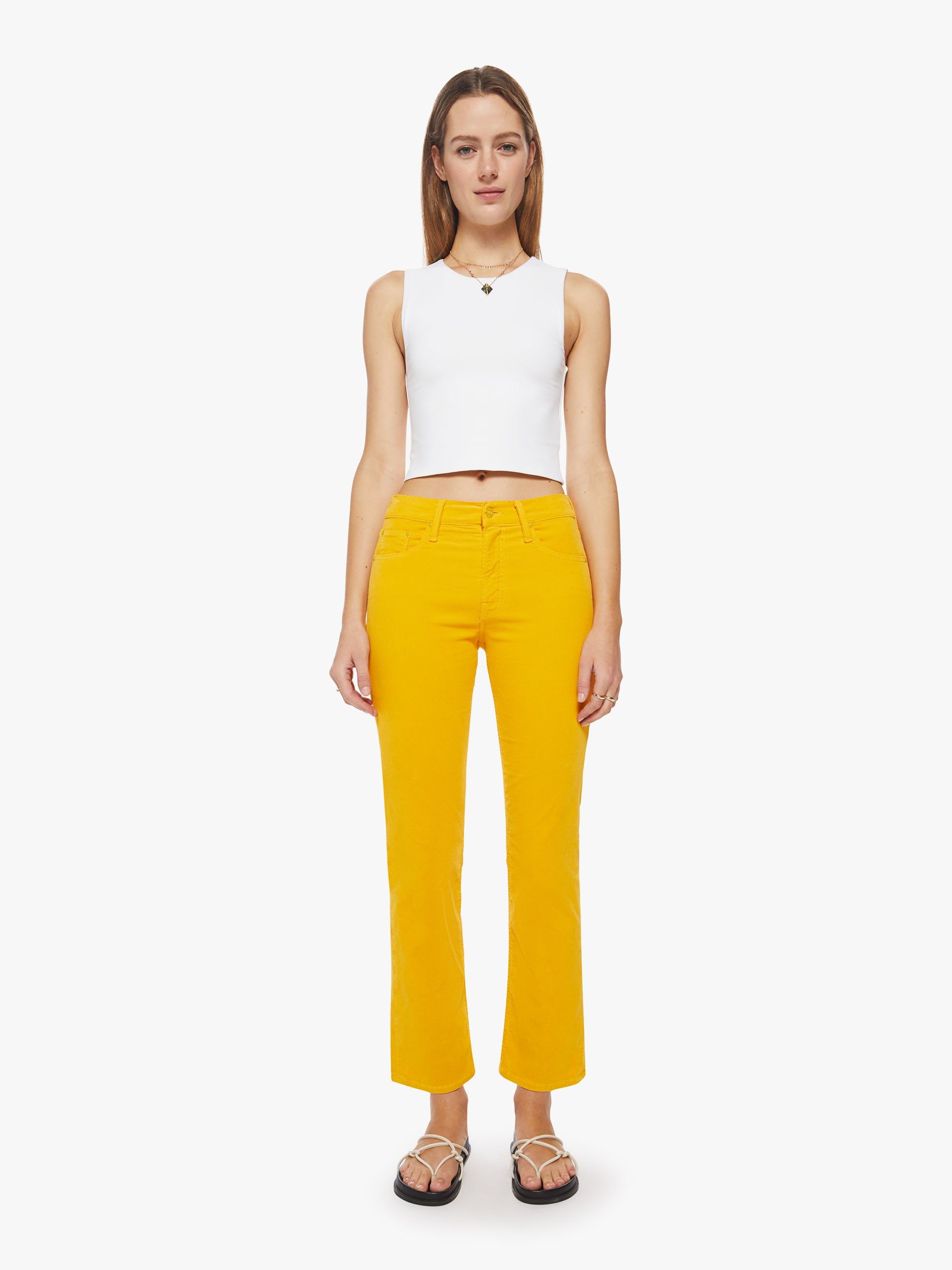 The Mid Rise Rider Ankle - Golden Glow sold by MOTHER