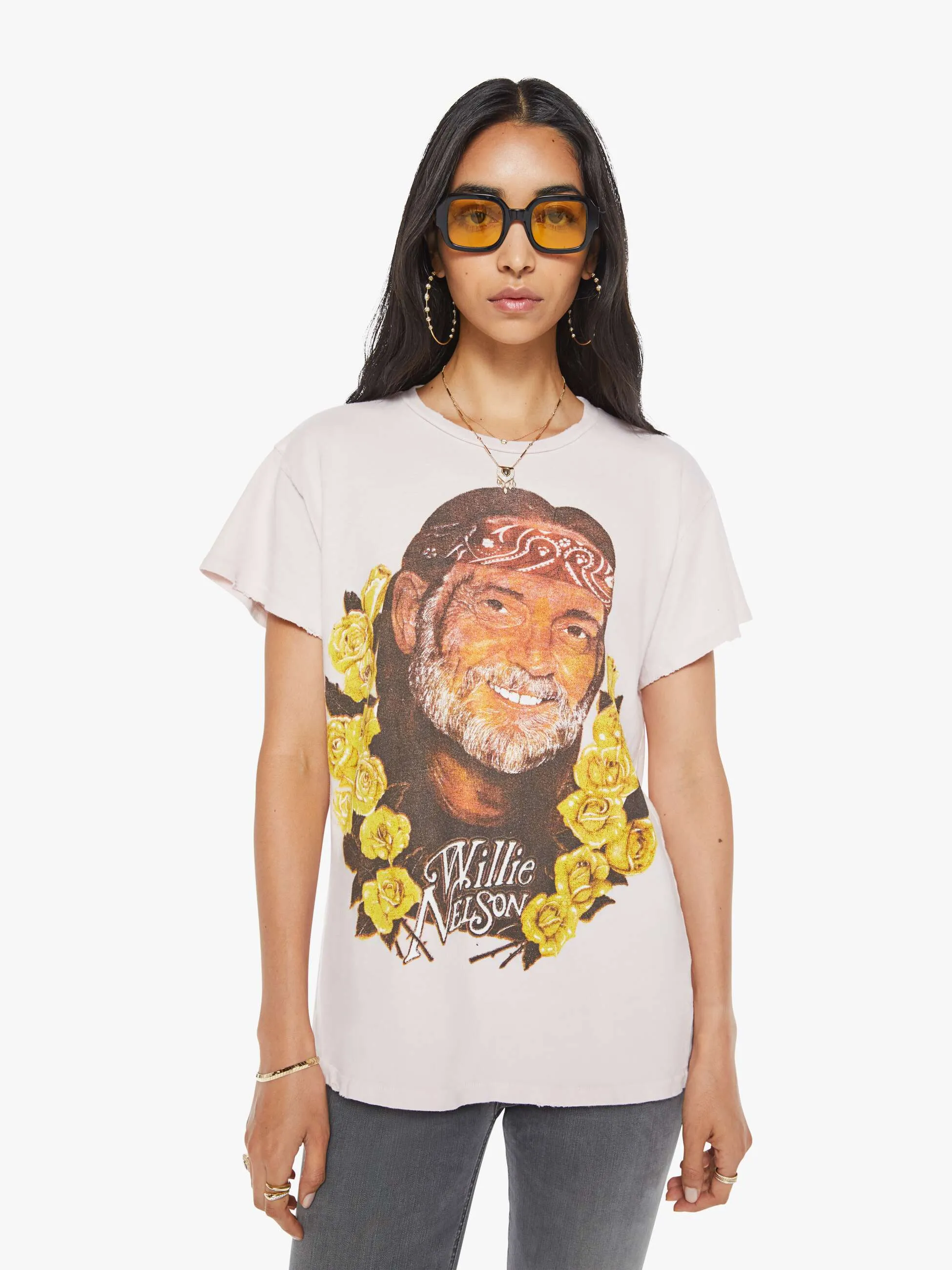 MadeWorn Willie Nelson Tee - Dusty Pink sold by MOTHER product image thumbnail 2