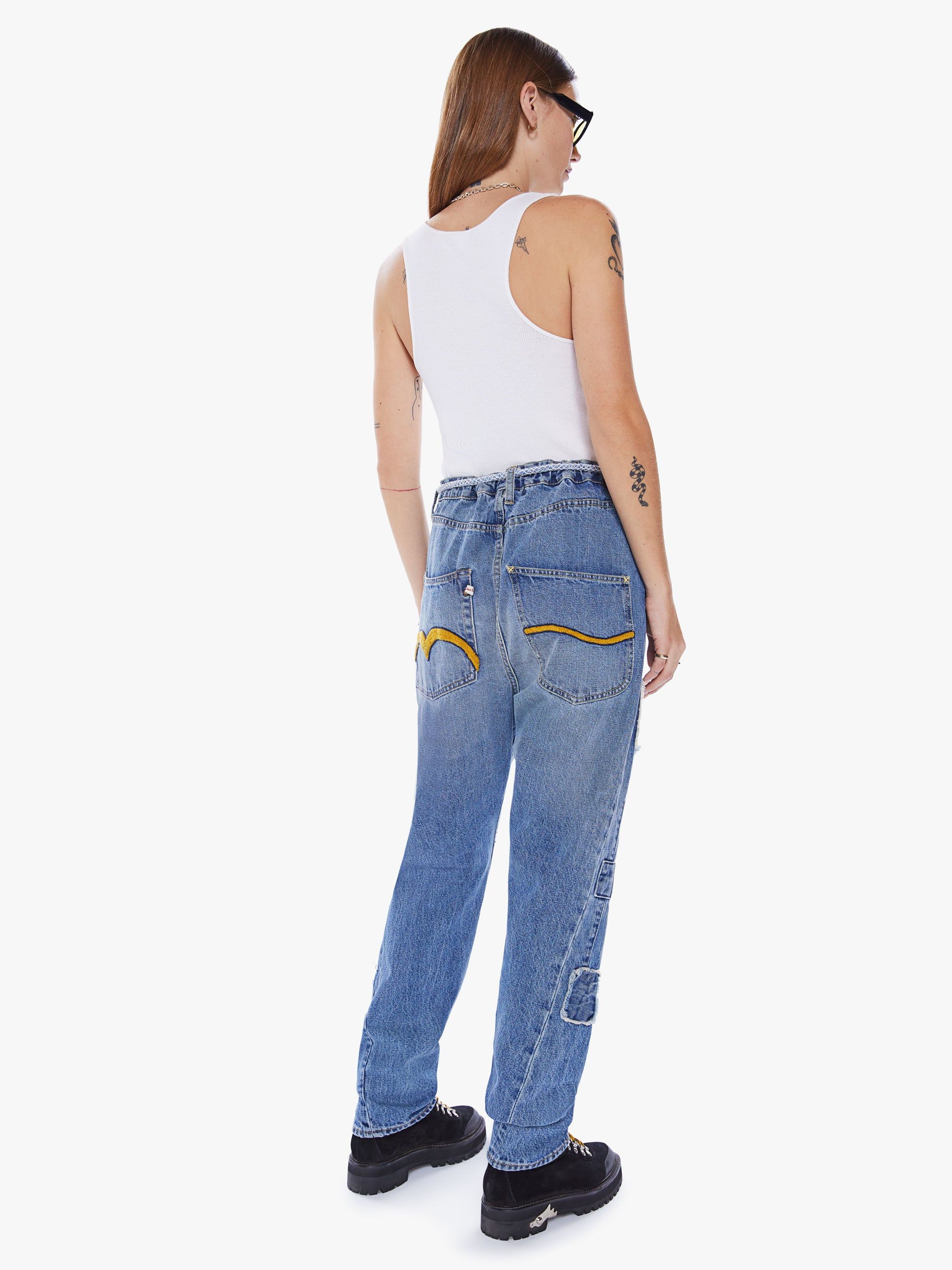 Dr. Collectors P60 Pant - Denim Repair sold by MOTHER product image thumbnail 4