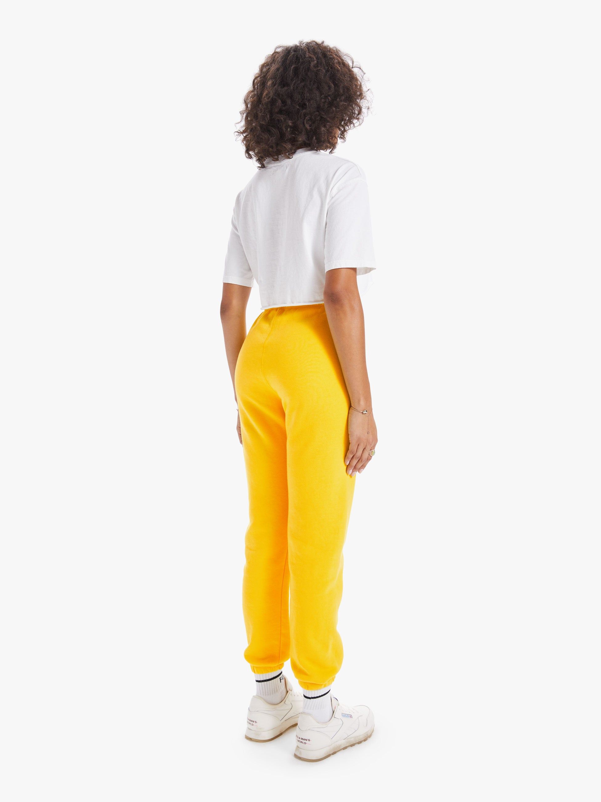 SPRWMN Tiny Logo Sweatpant - Canary sold by MOTHER product image thumbnail 3
