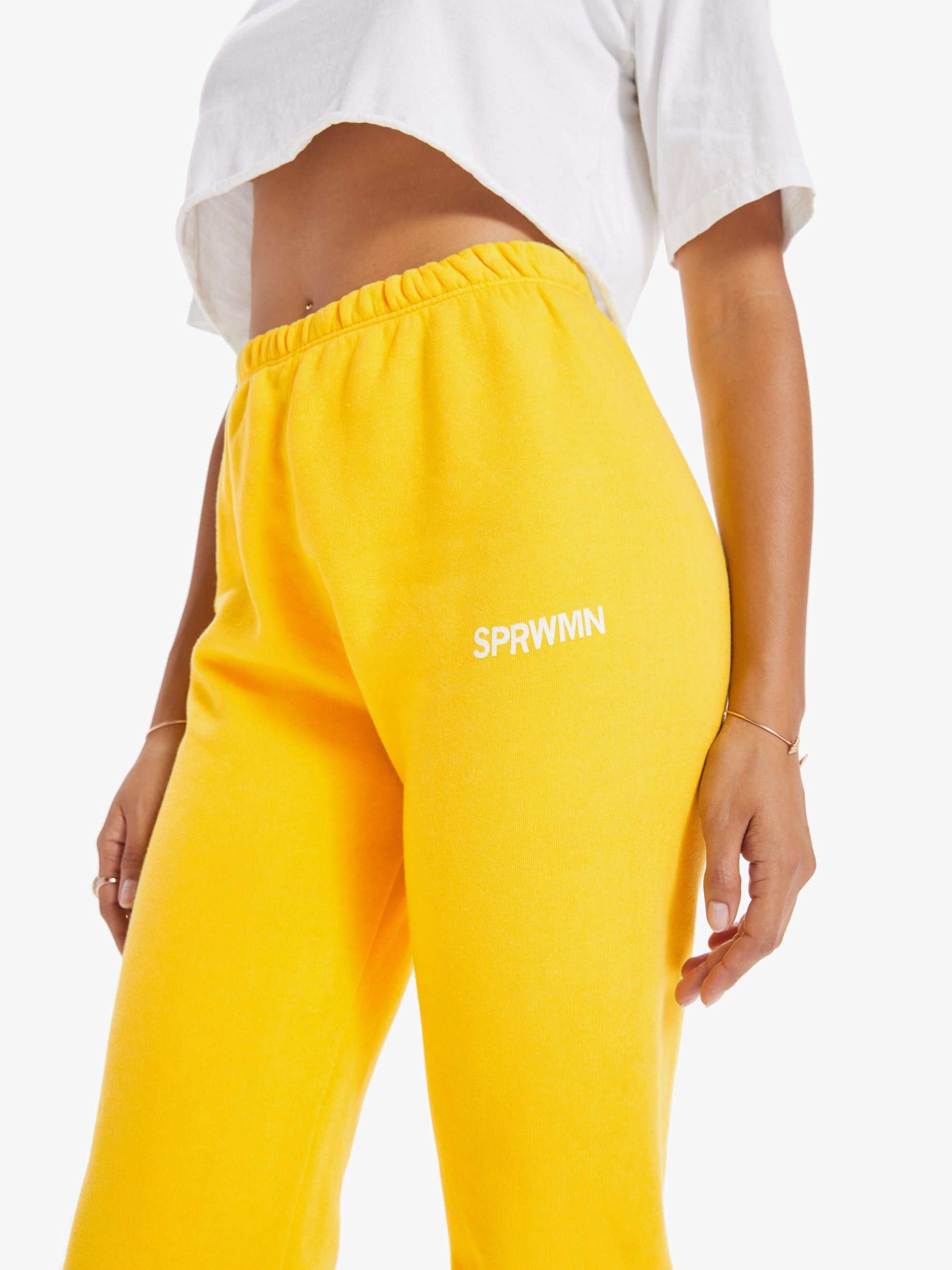 SPRWMN Tiny Logo Sweatpant - Canary sold by MOTHER product image thumbnail 4